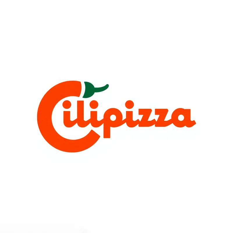 Lowercase: a Logo Type logo for cili pizza