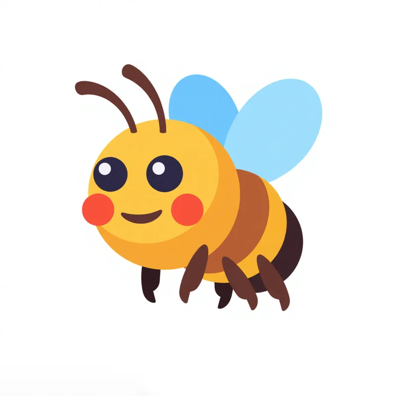 Icon/Emoji logo: a smiling bee