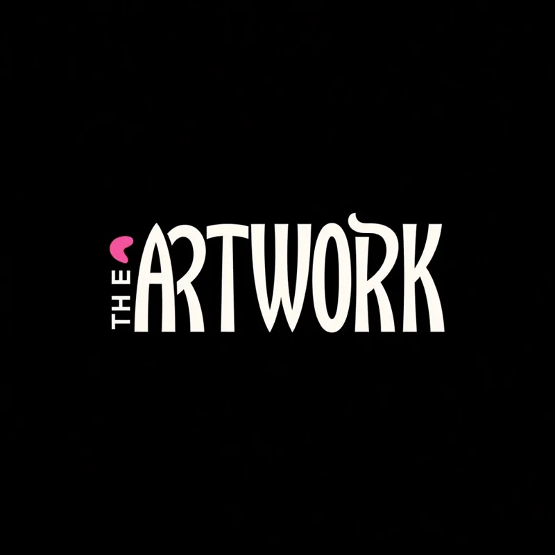 Logotype example: THE ART WORK in block letters