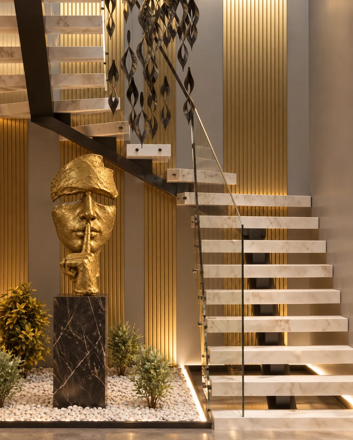 The Mask in the under-stair setting, from the left