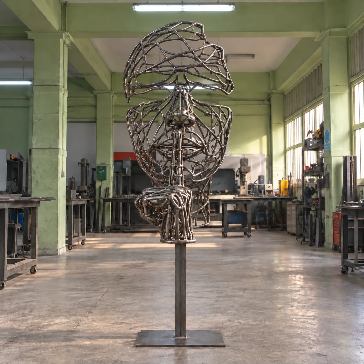 Full-size welded steel armature