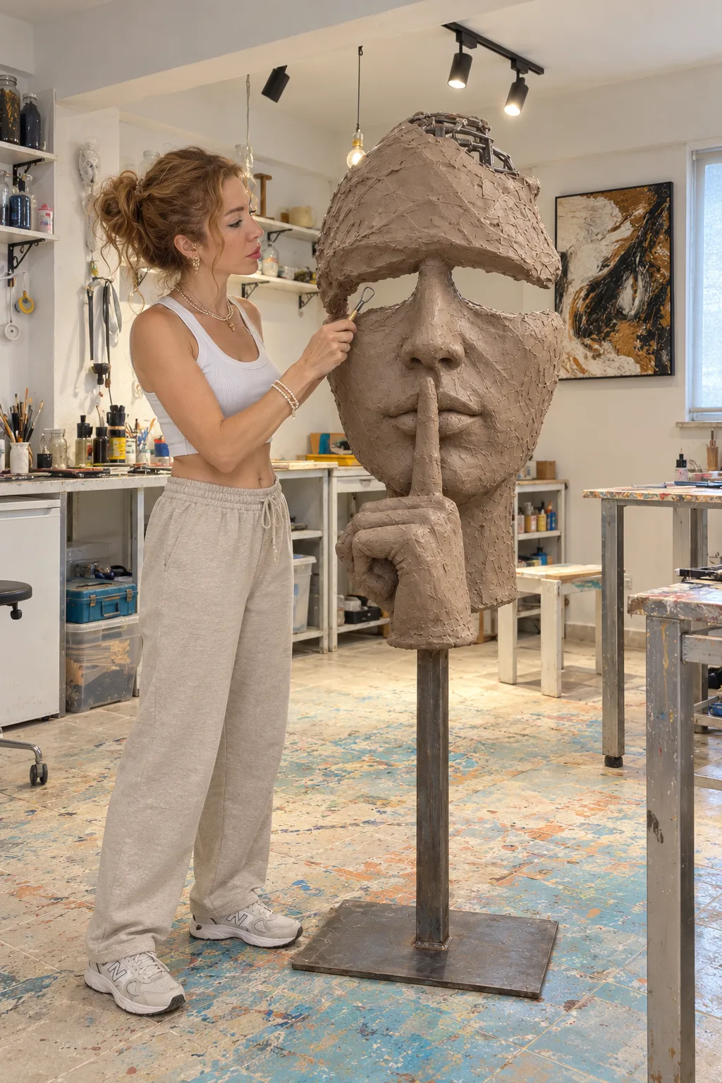 Clay modelling in progress