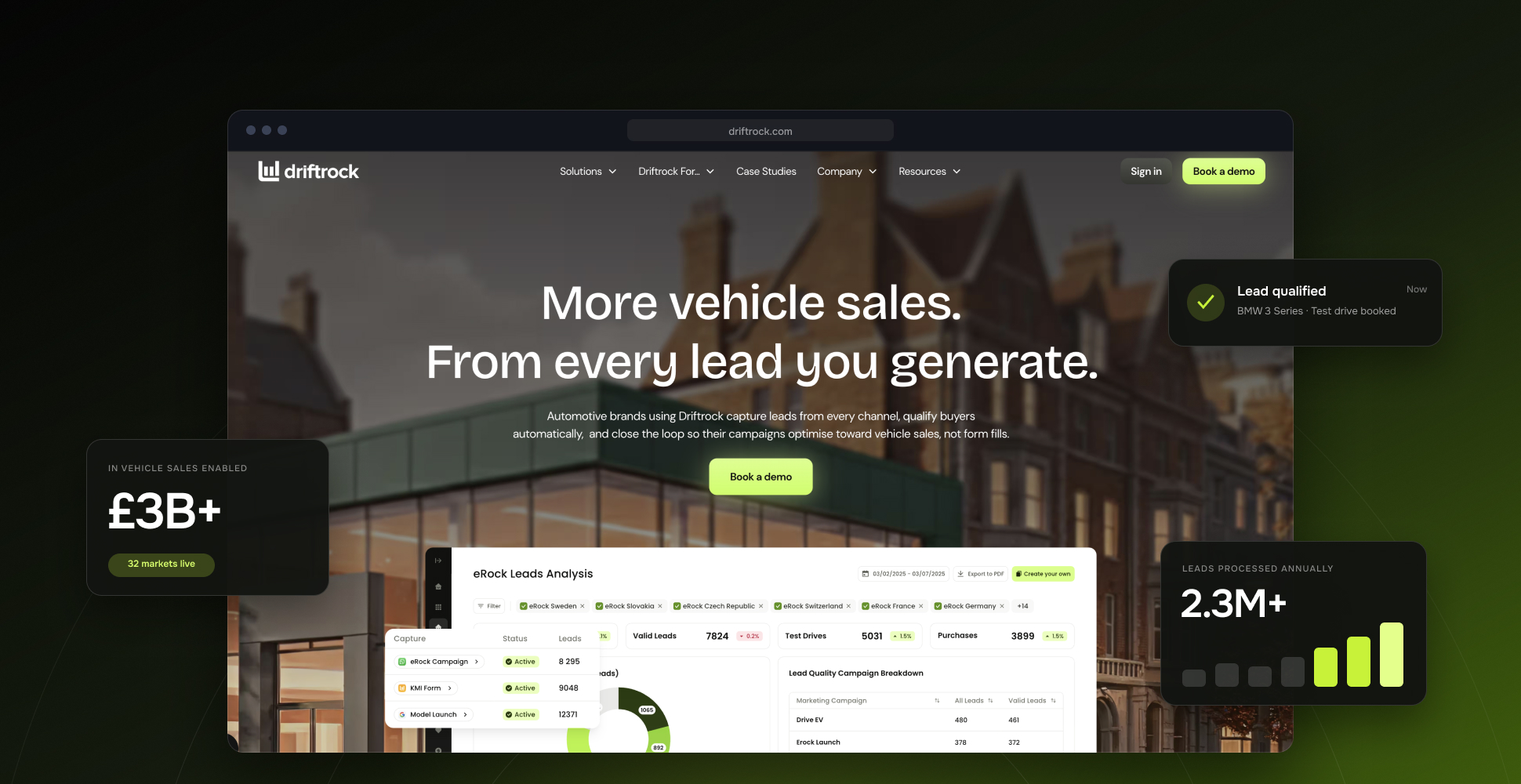 Driftrock website designed and built in Webflow by Appleby Creative