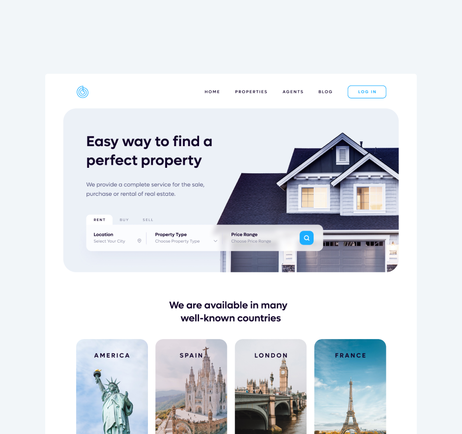 real estate web design