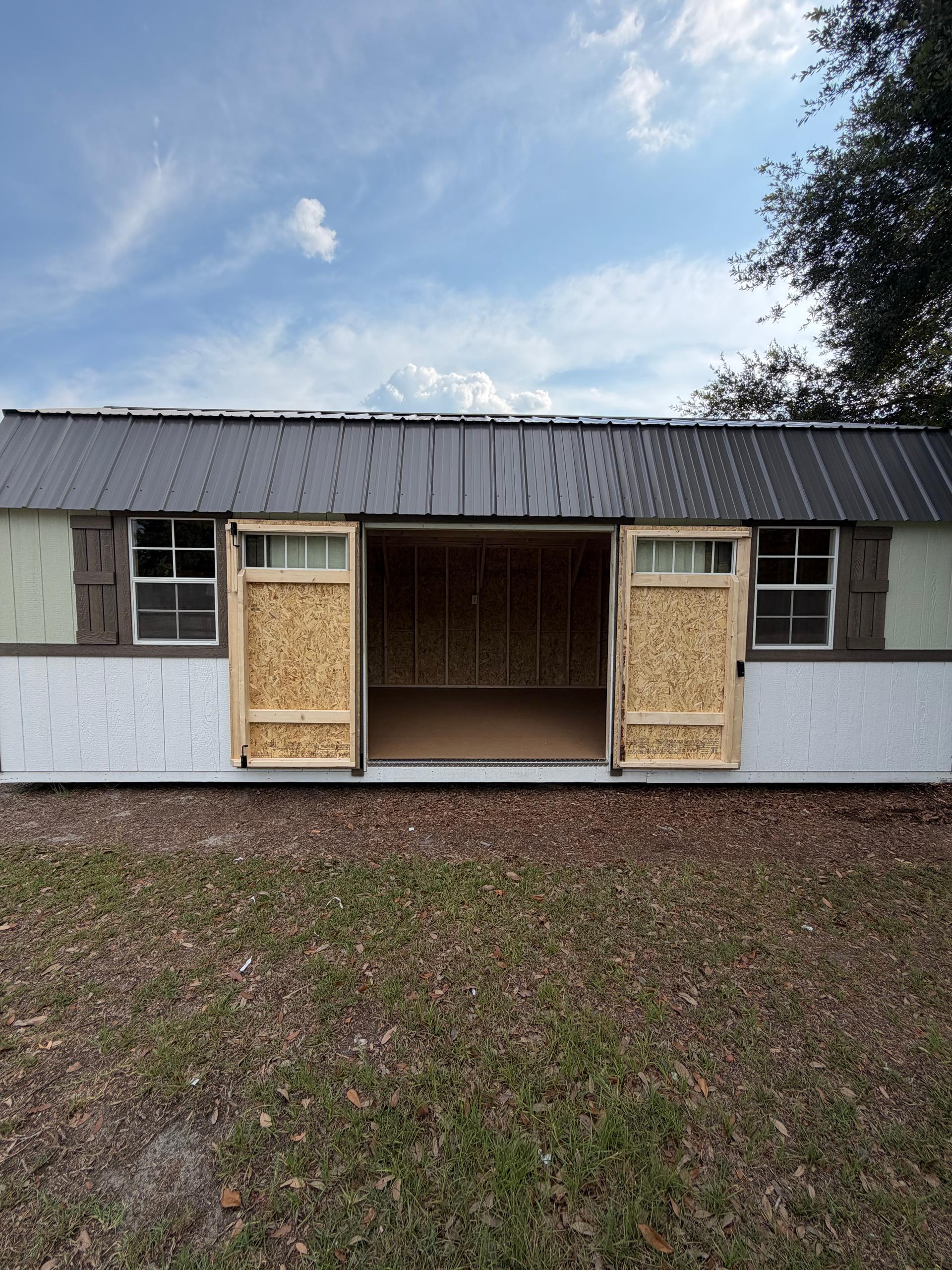 Standard Loft 10x24 portable building in White