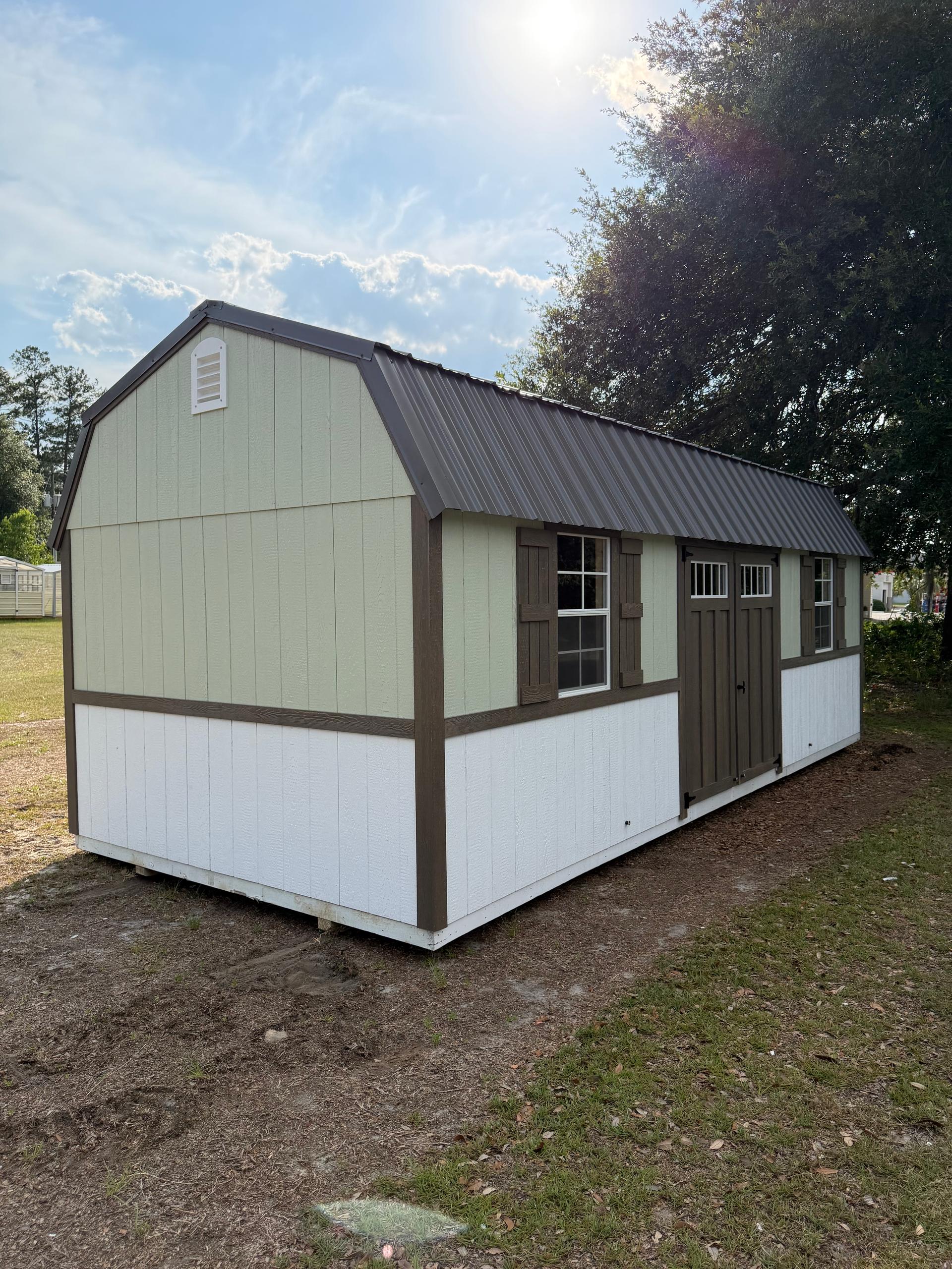 Standard Loft 10x24 portable building in White