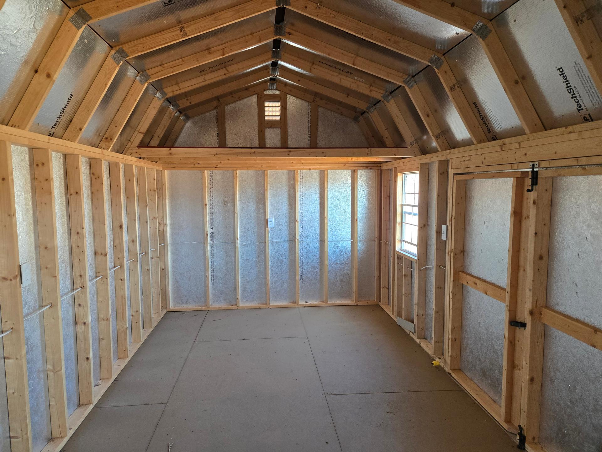 Classic Loft 10x20 portable building in Navajo White