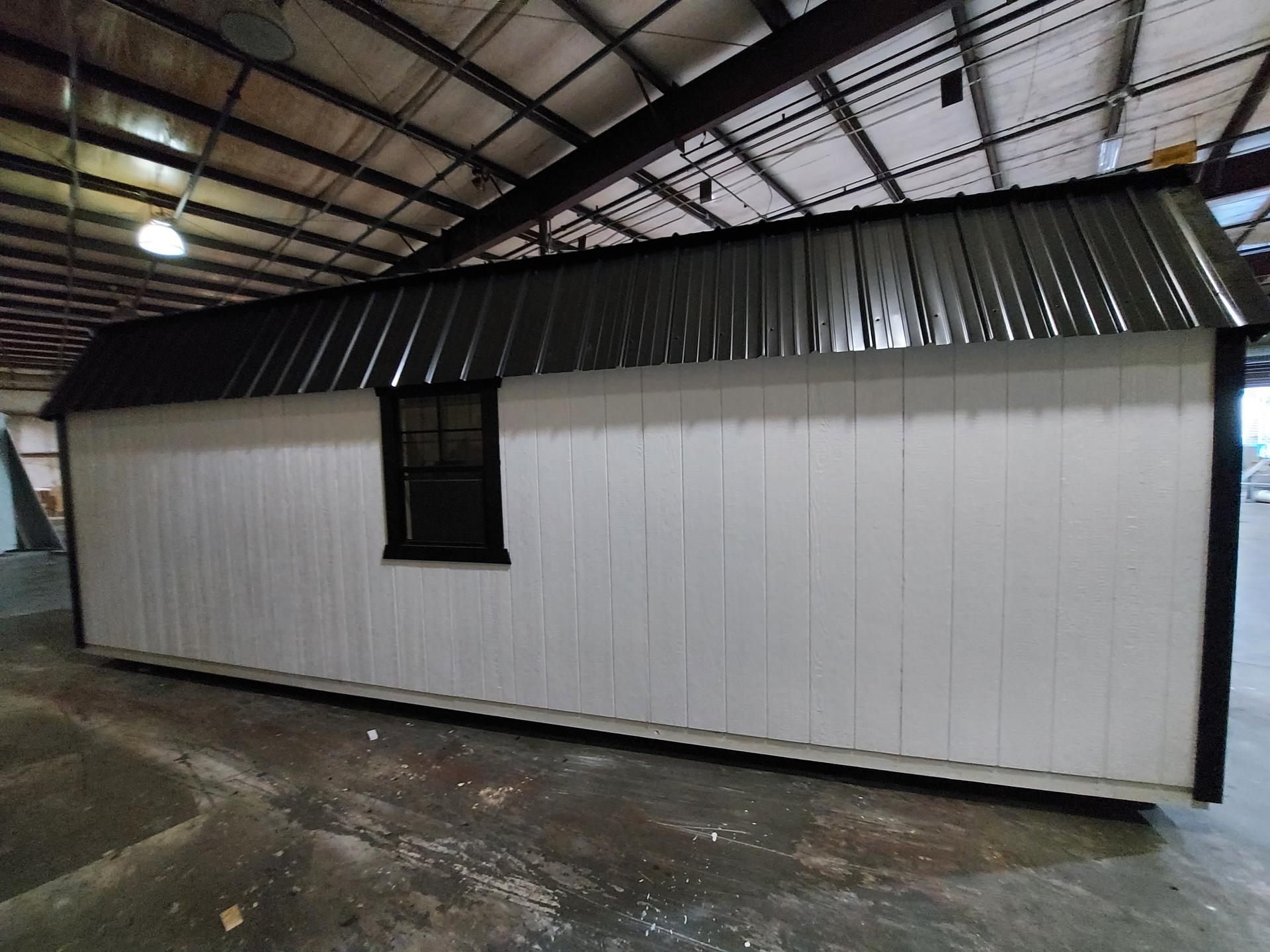 Classic Loft 12x24 portable building in White