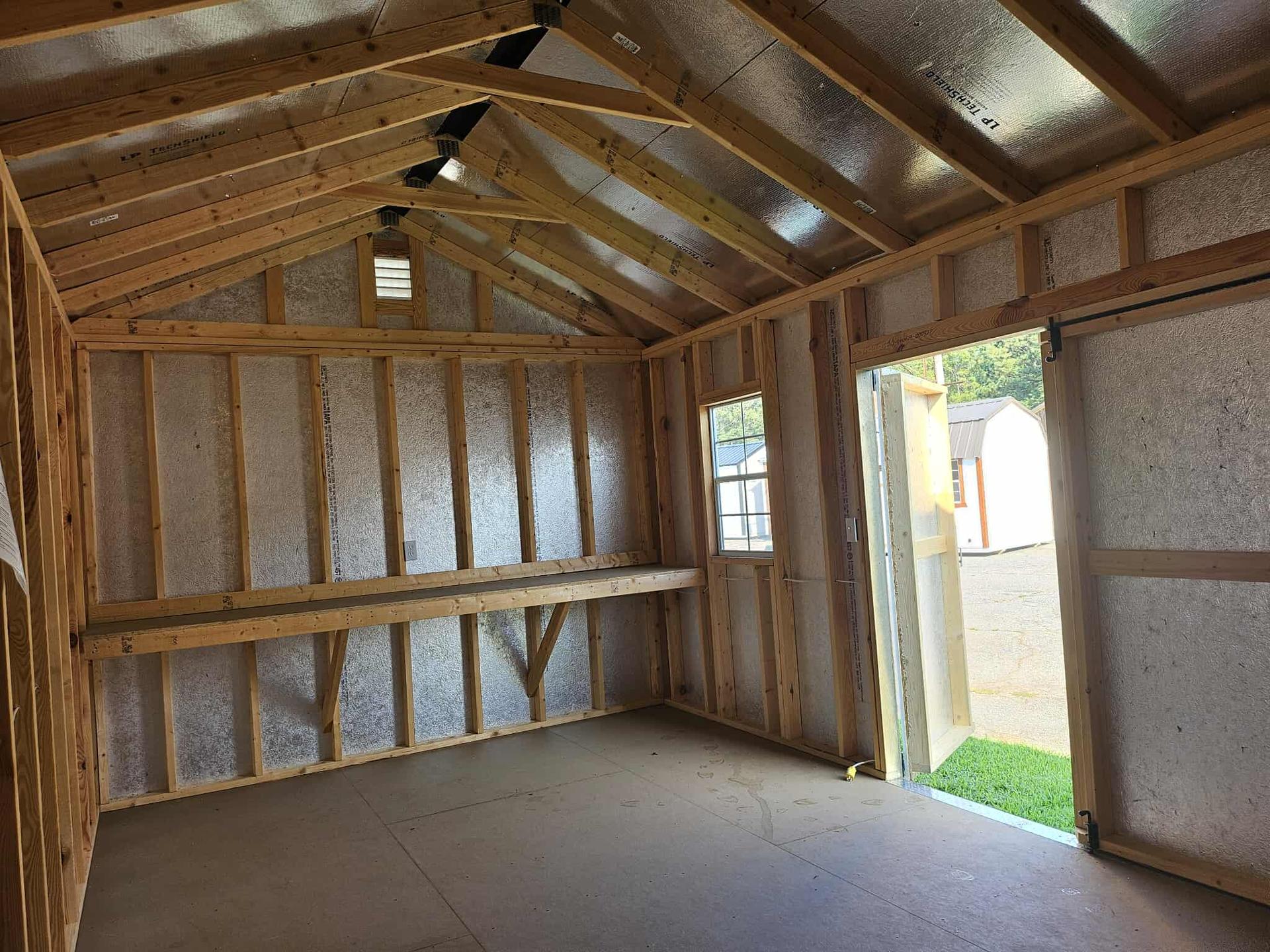 Classic Utility 12x20 portable building in Sage Green
