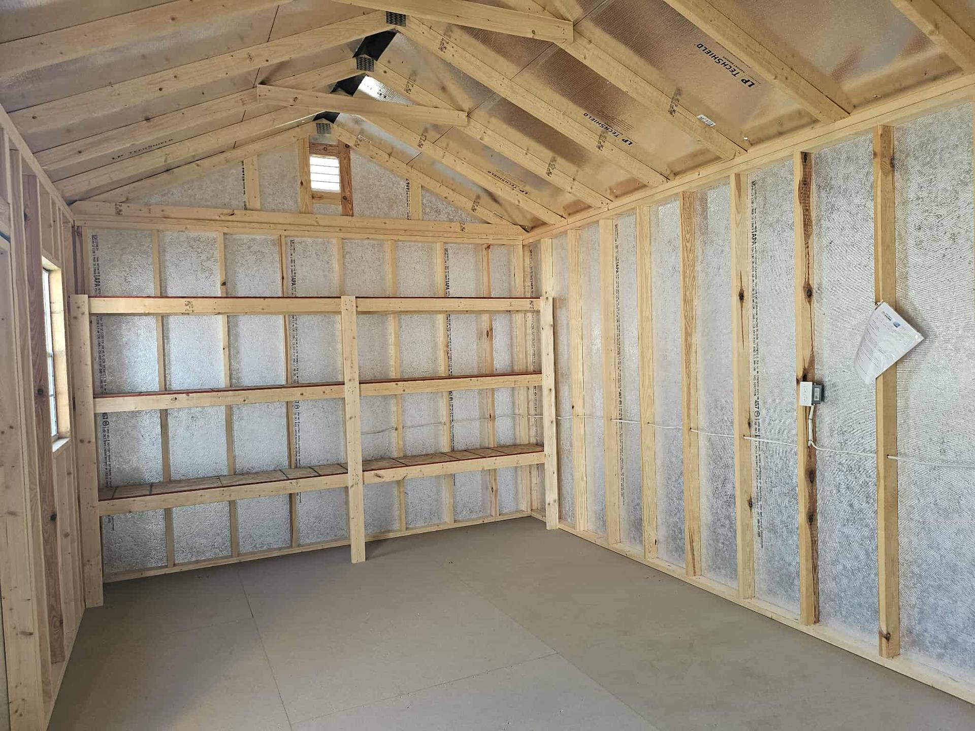 Classic Utility 12x20 portable building in Sage Green