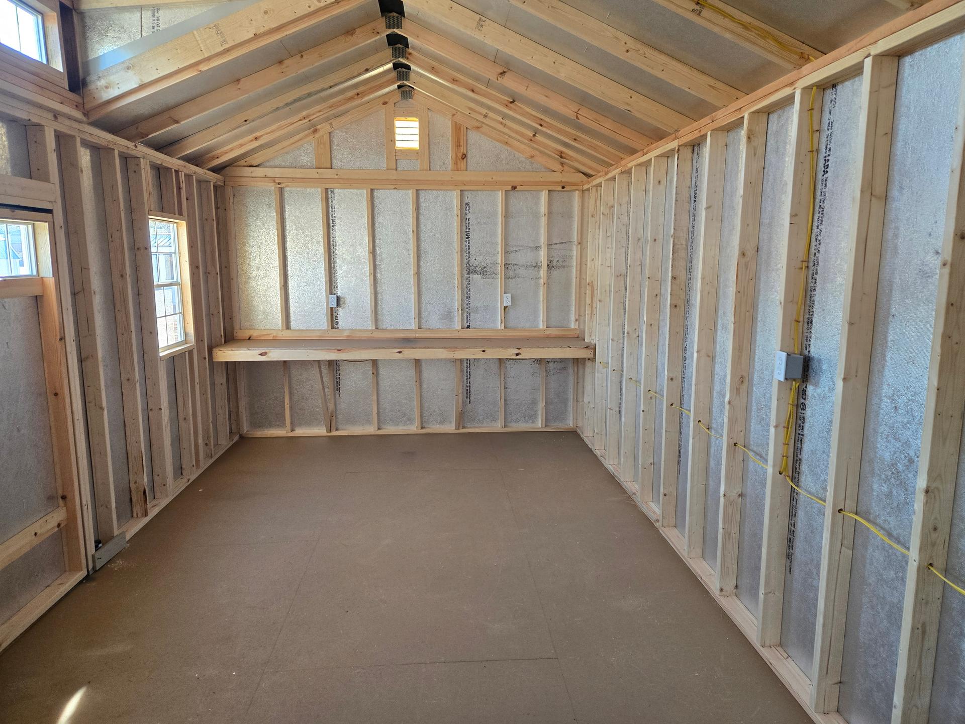Classic Utility 12x24 portable building in Charcoal Blue