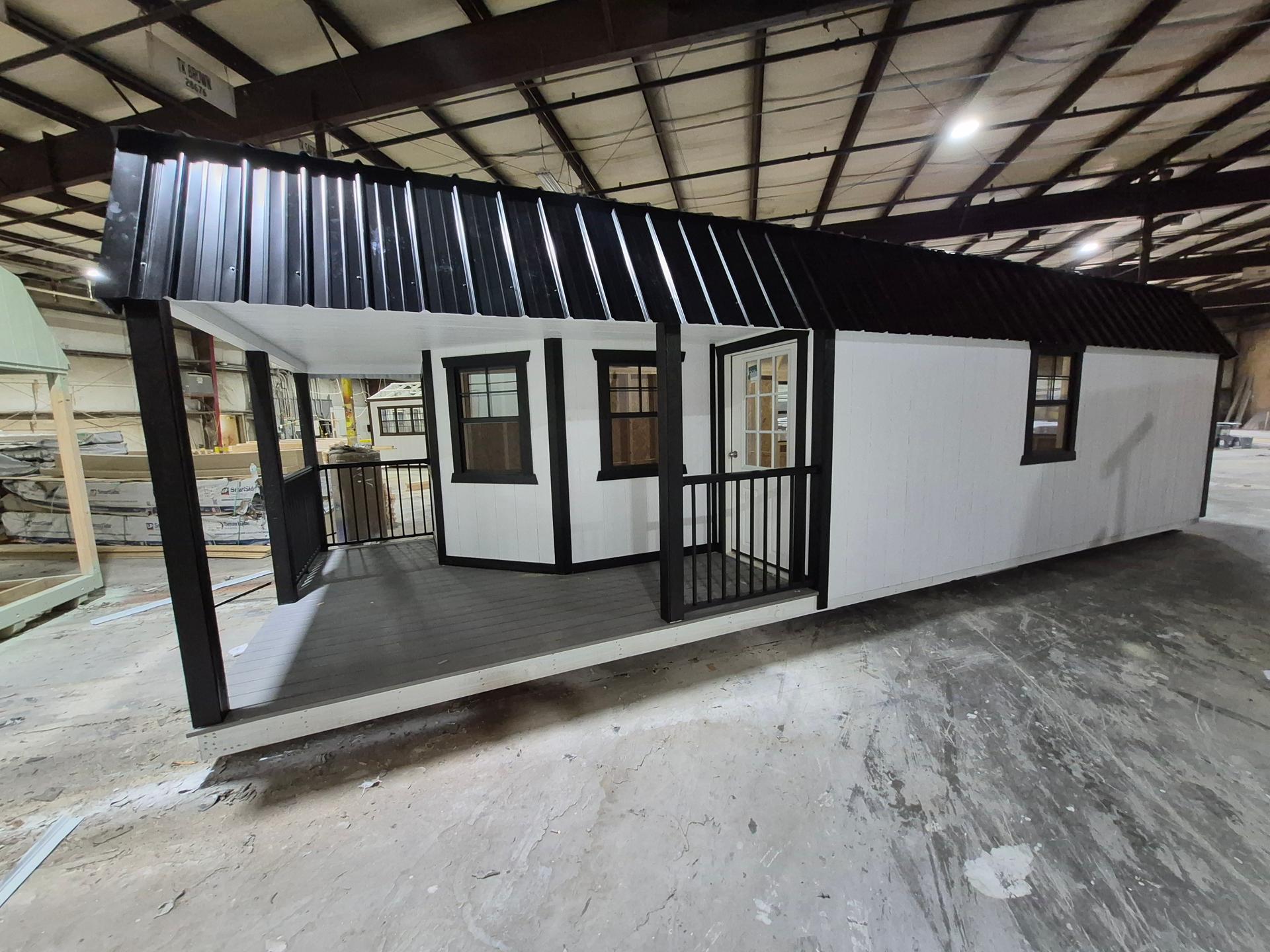 Standard Loft 12x32 portable building in White