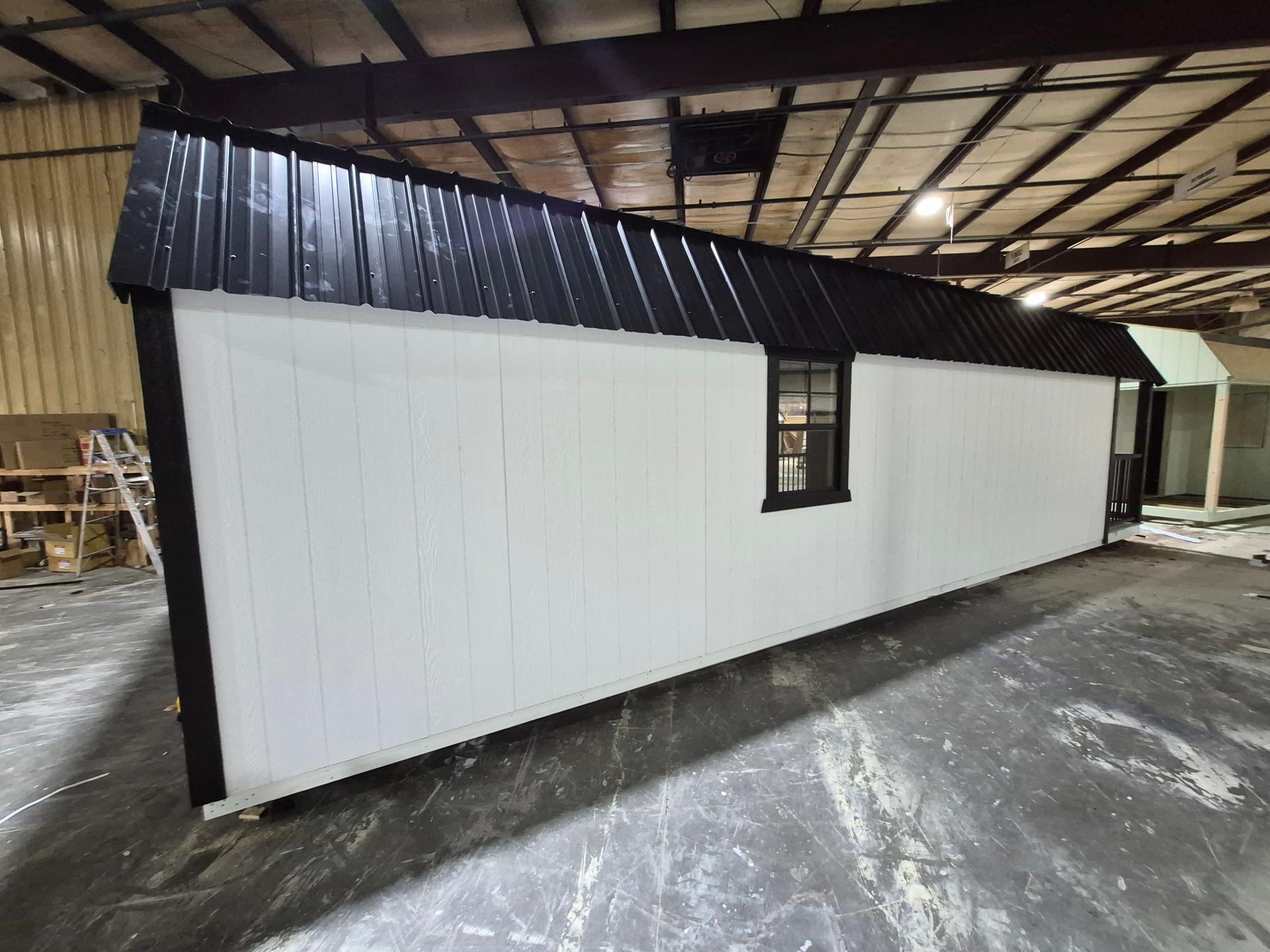 Standard Loft 12x32 portable building in White