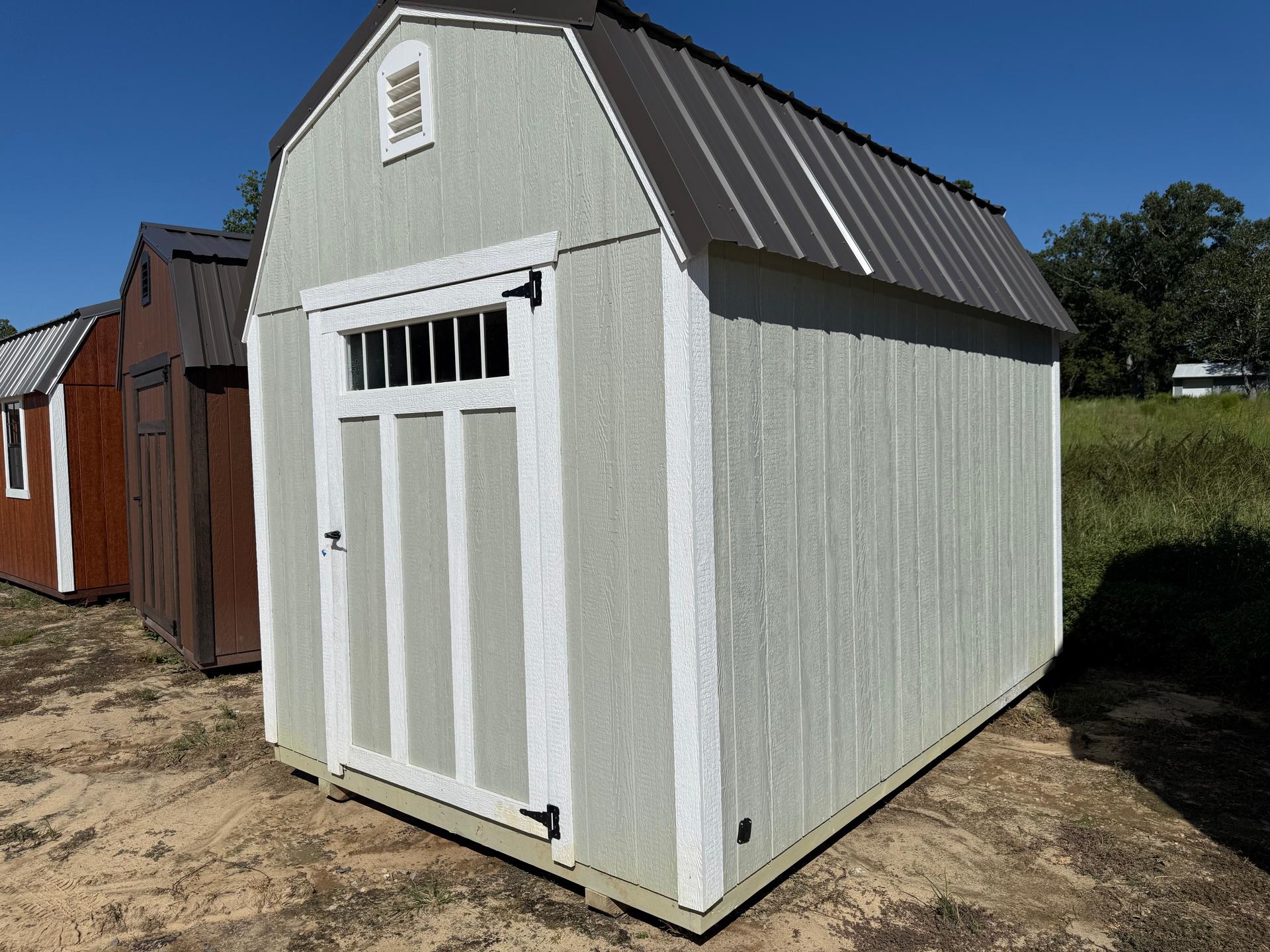 Phoenix Repo 8x12 portable building in Soft Sage
