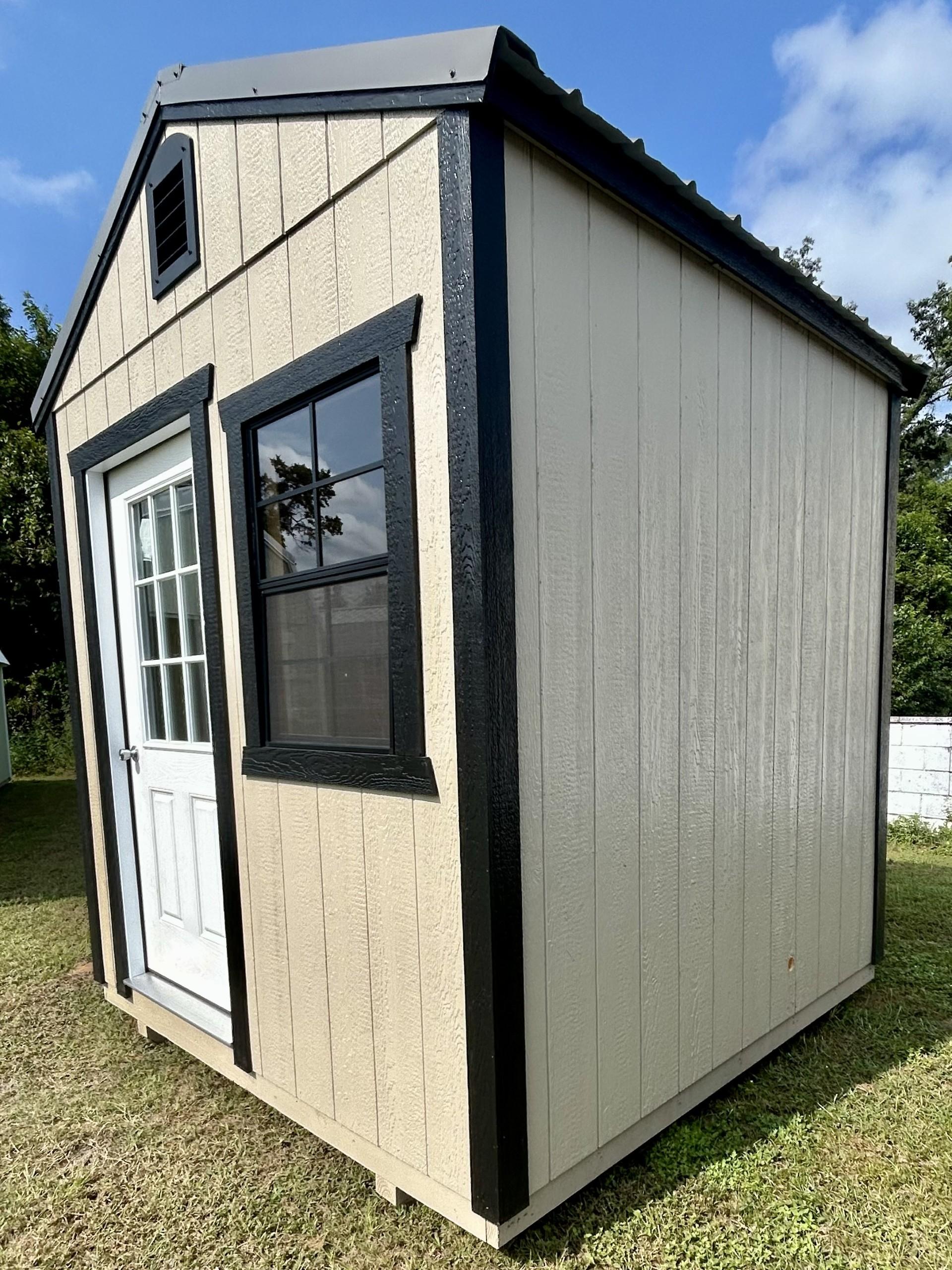 Phoenix Repo 8x8 portable building in Pavillion Beige