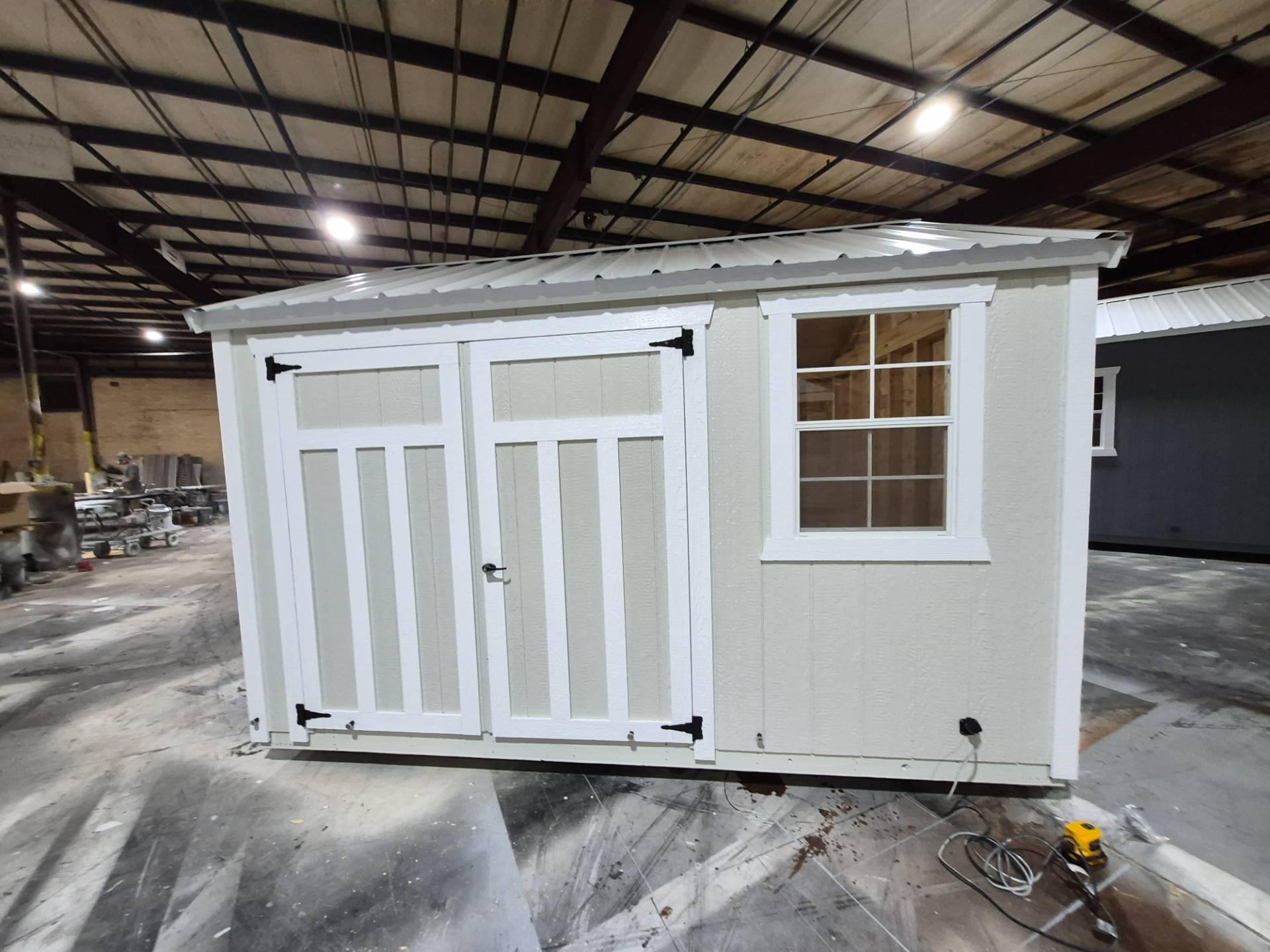 Standard Utility 10x12 portable building in Gray Heron