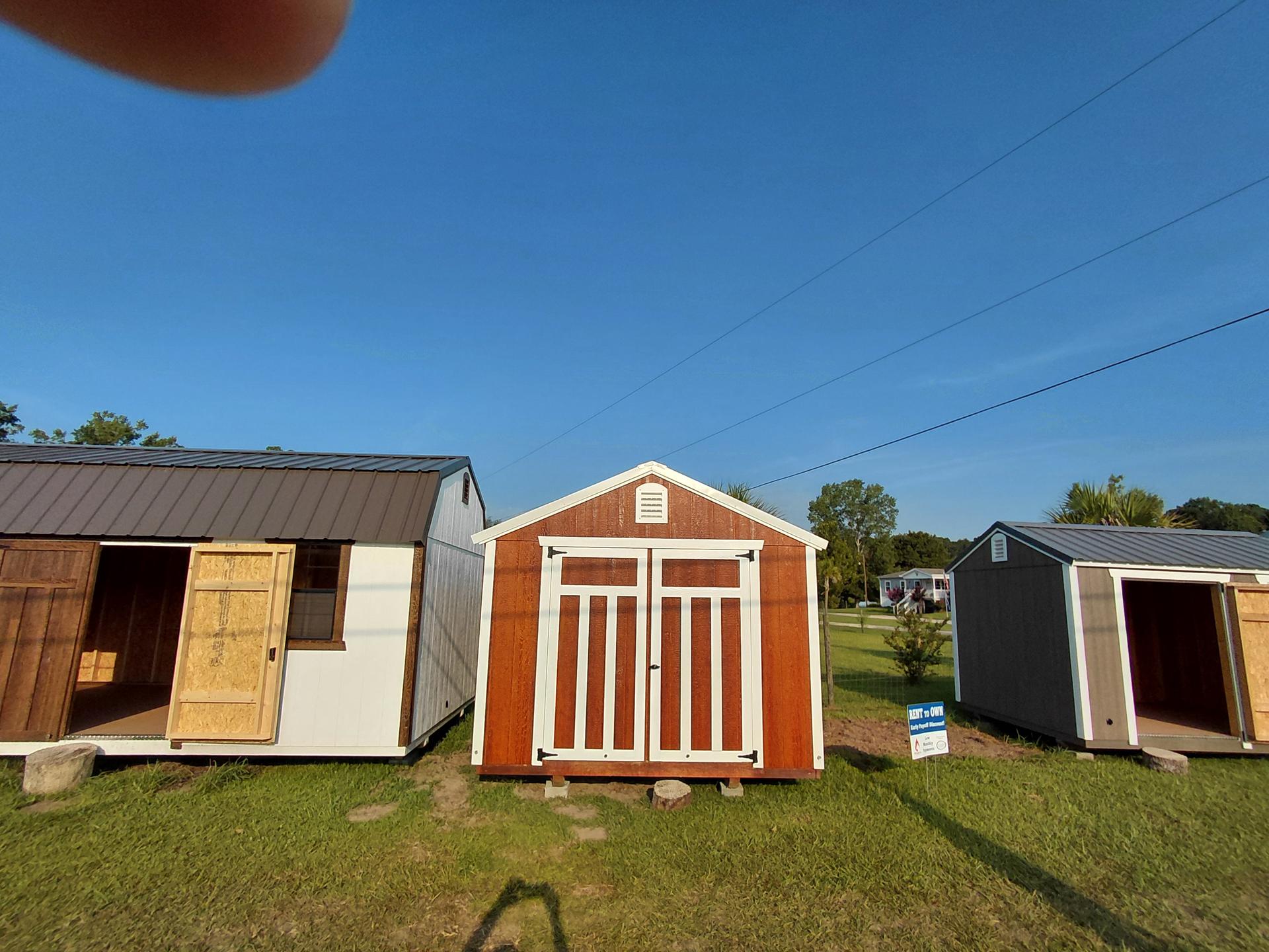 Standard Utility 10x12 portable building in Redwood