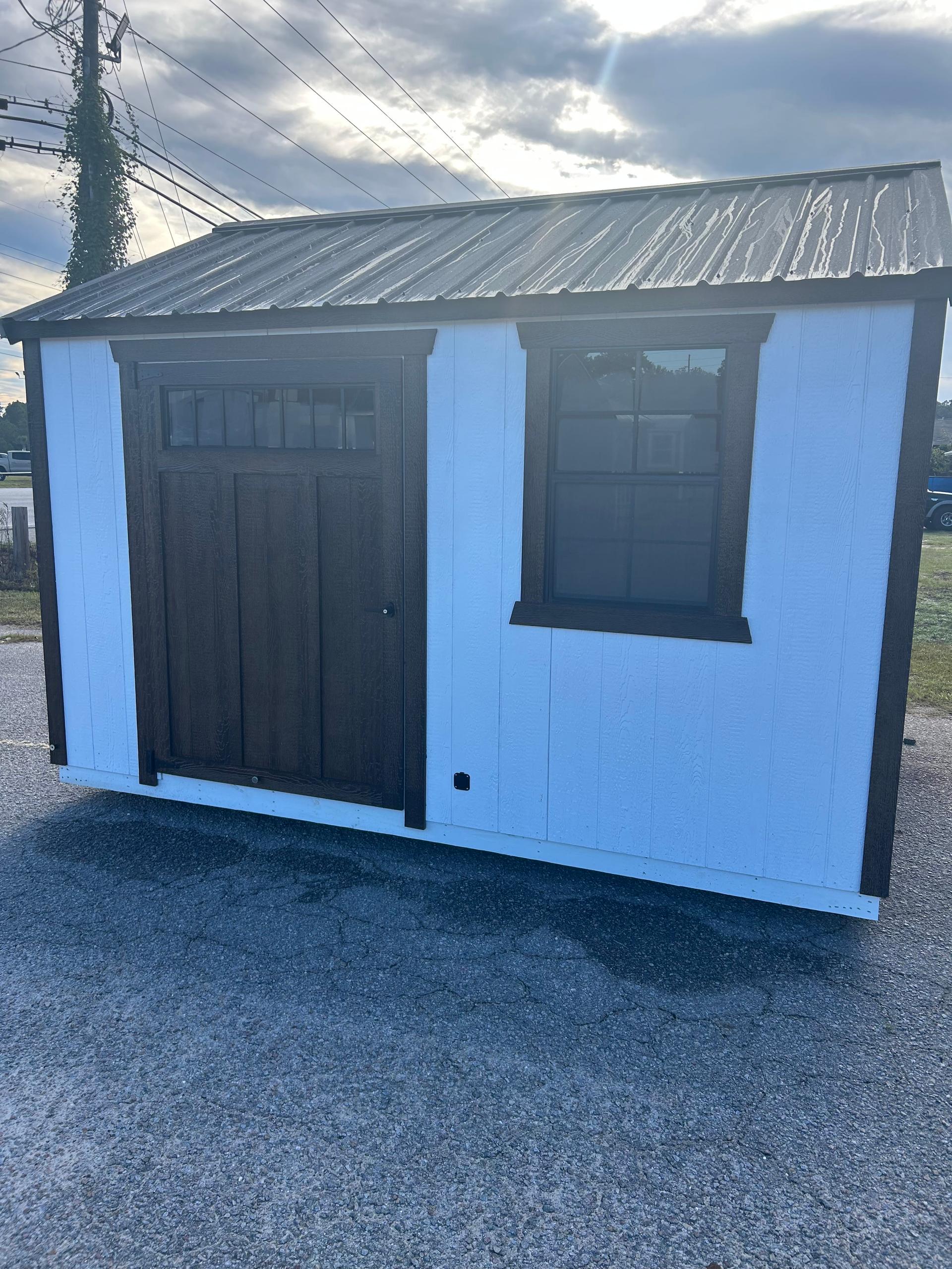 Standard Utility 10x12 portable building in White