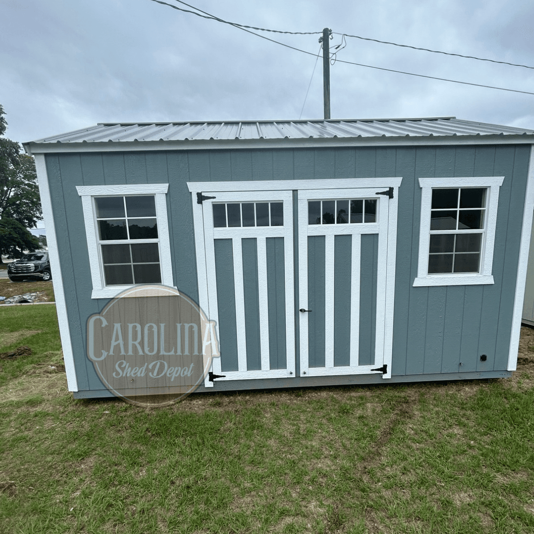 Standard Utility 10x16 portable building in Rough Ride