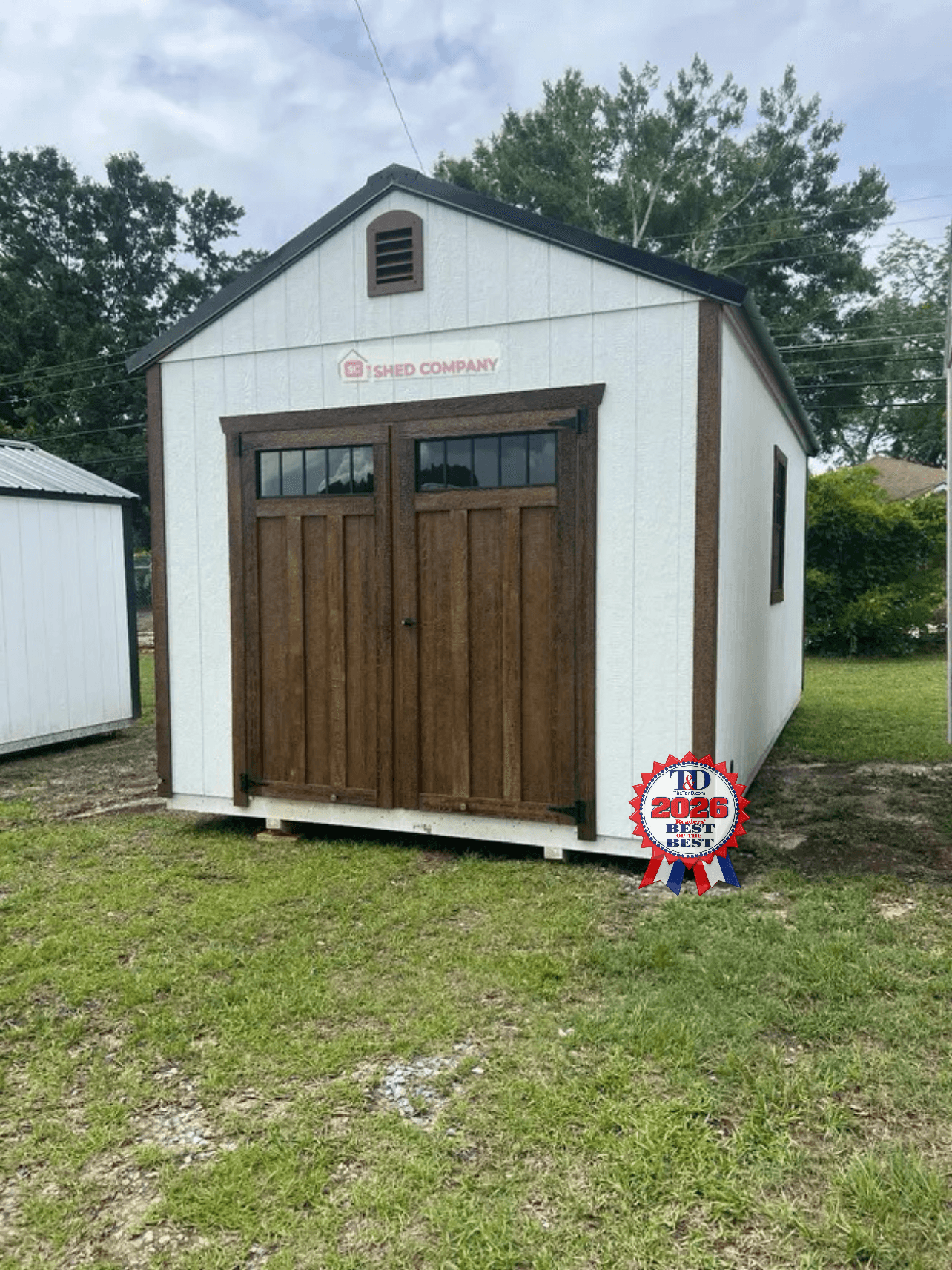 Standard Utility 10x20 portable building in White