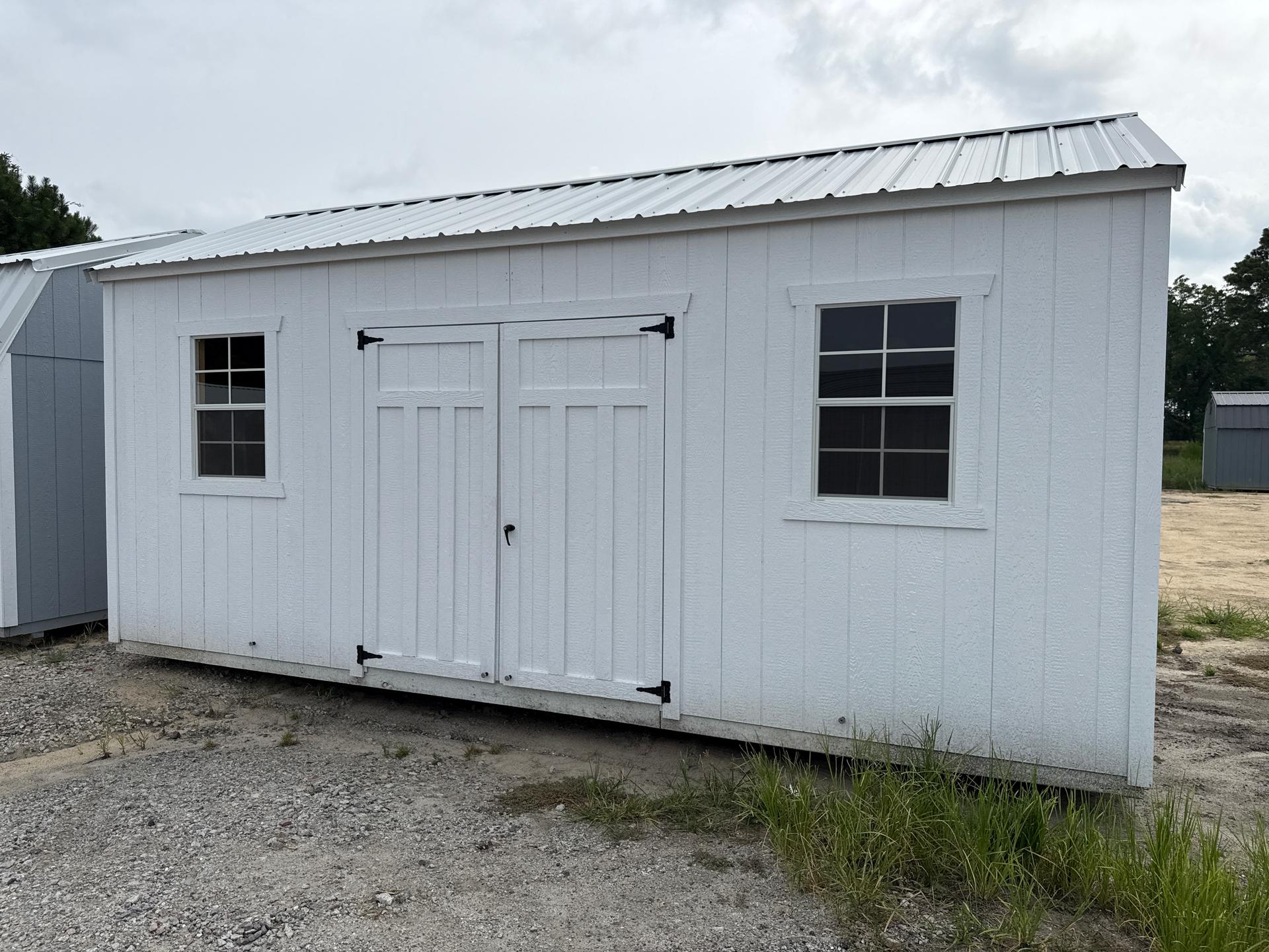 Standard Utility 10x20 portable building in White