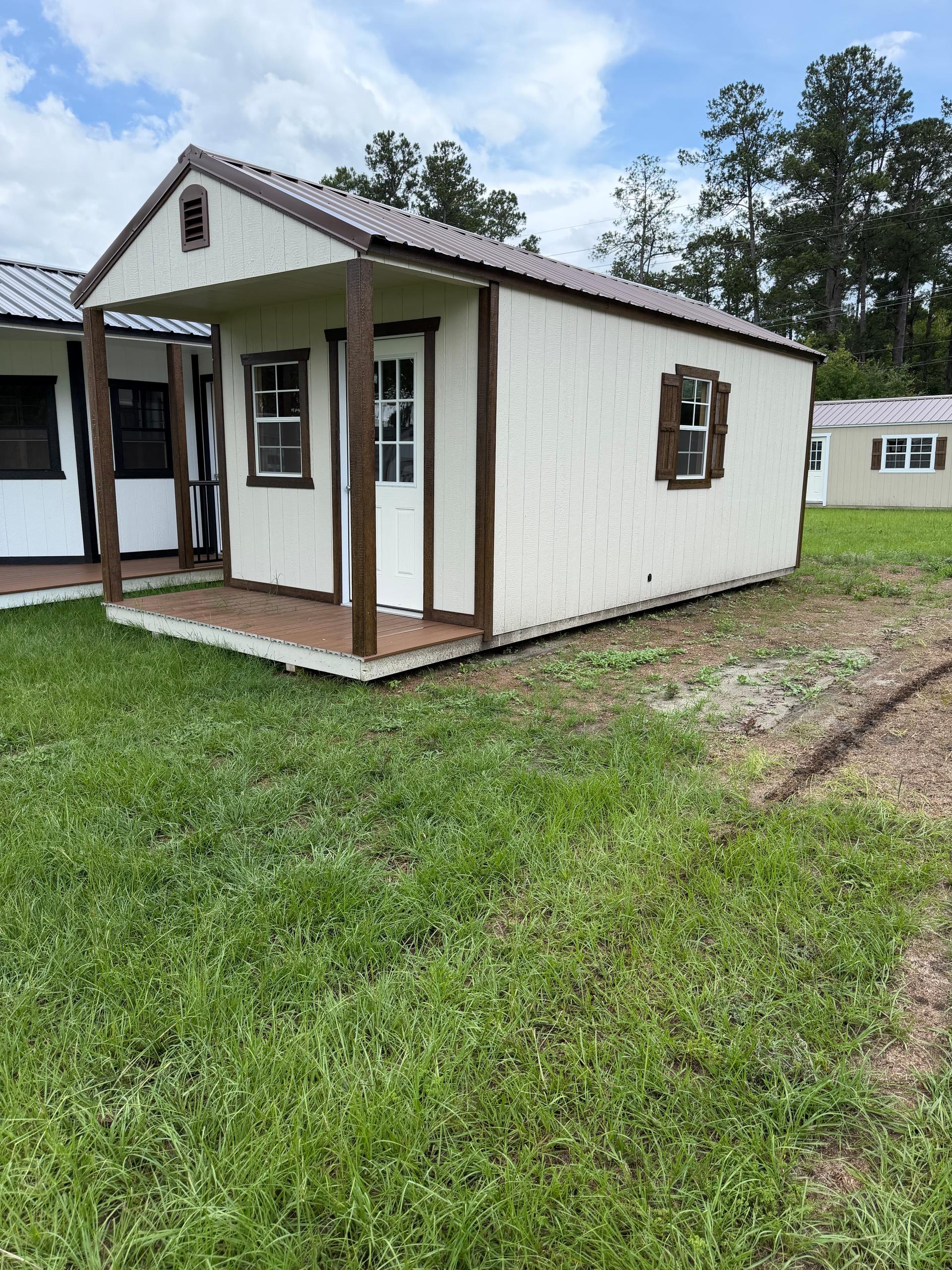 Standard Utility 10x24 portable building in Moth Gray