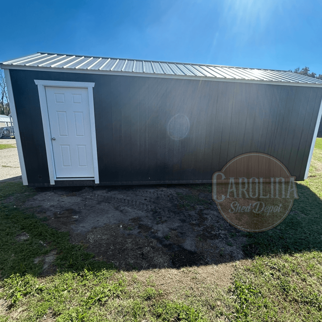 Standard Utility 10x24 portable building in Black