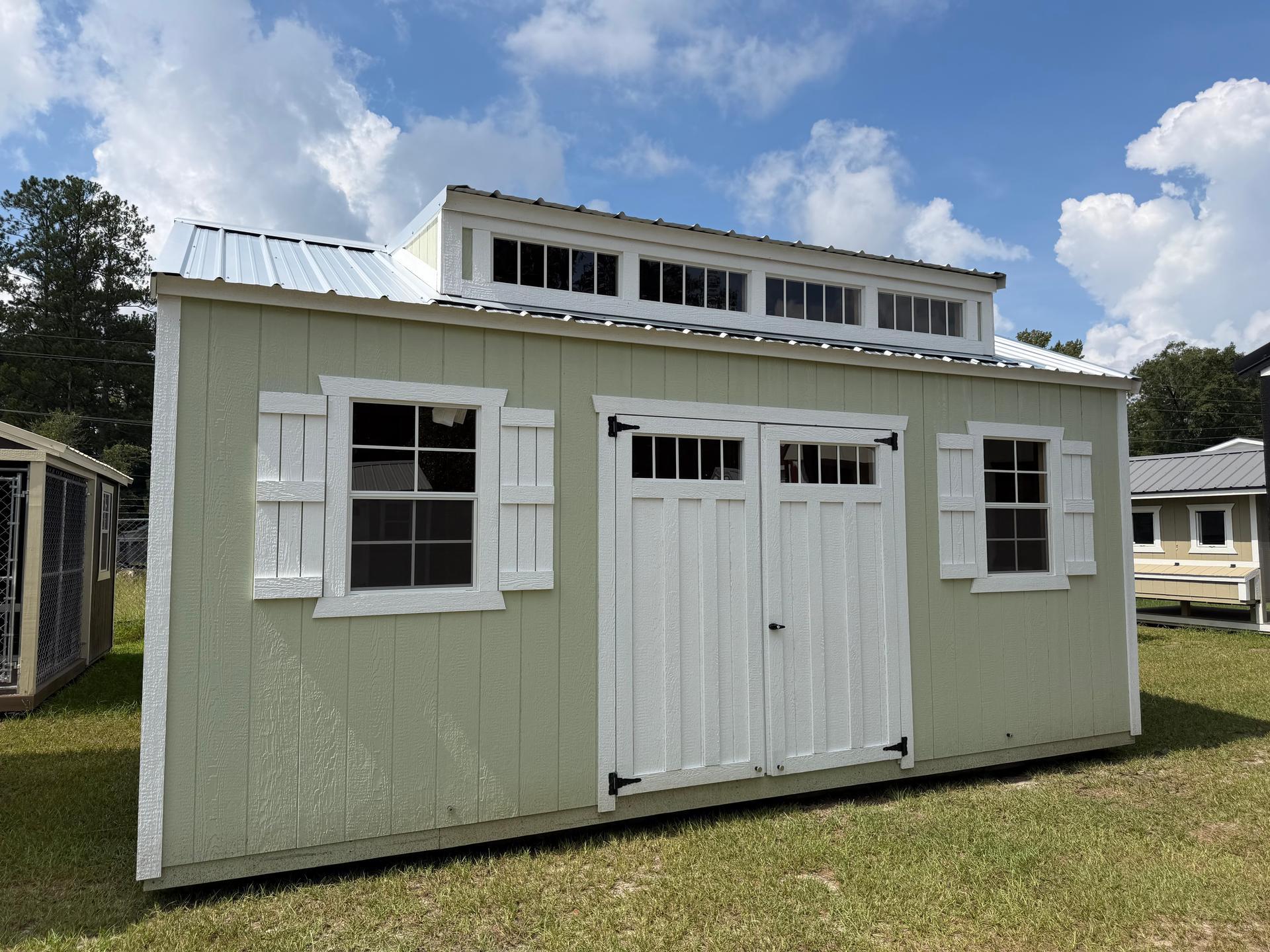 Standard Utility 12x20 portable building in Pale Pine
