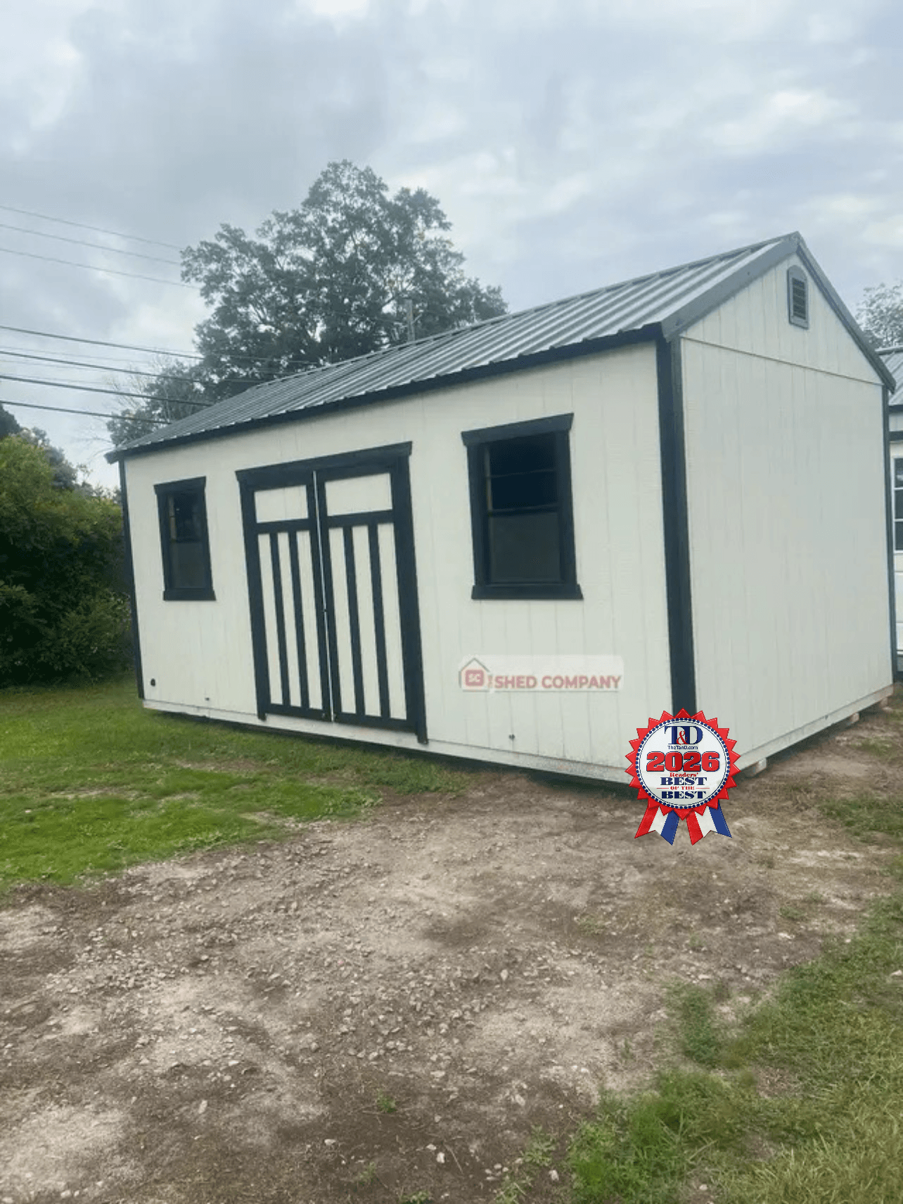 Standard Utility 12x20 portable building in Gray Heron
