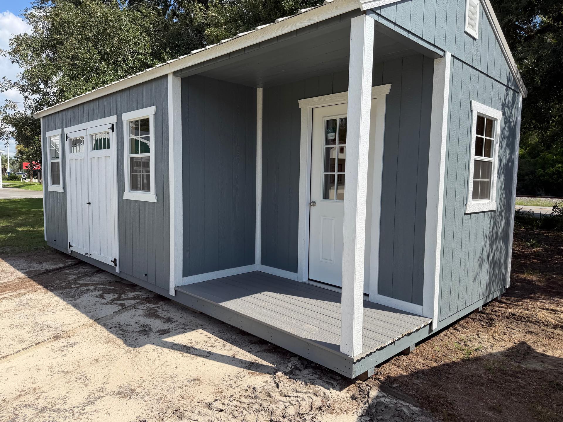 Standard Utility 12x24 portable building in Phoenix Gray