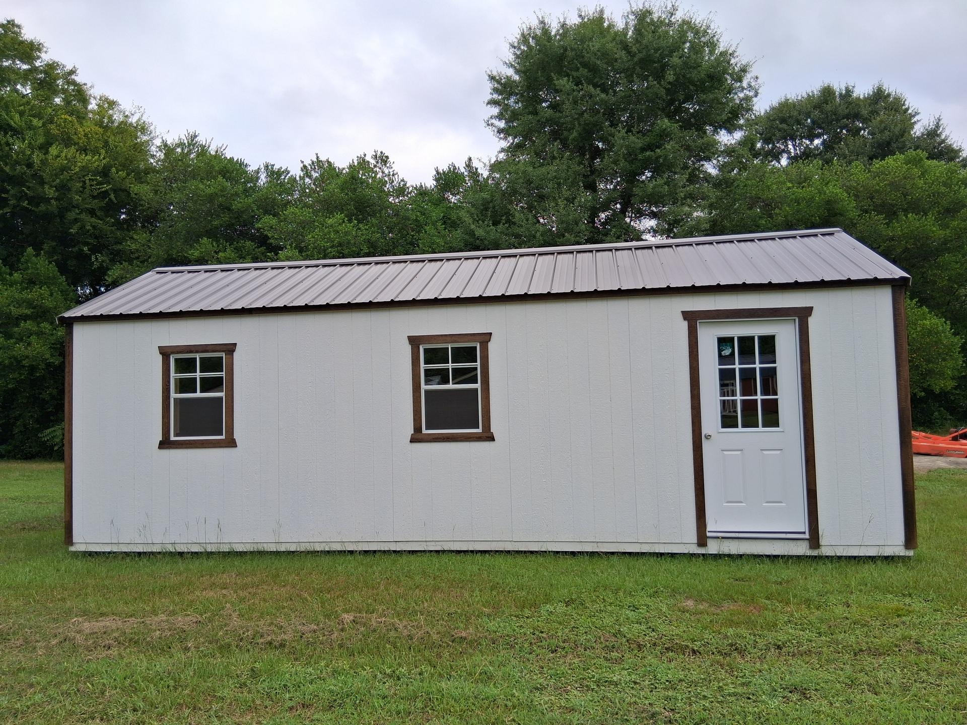 Standard Utility 12x28 portable building in Commercial White