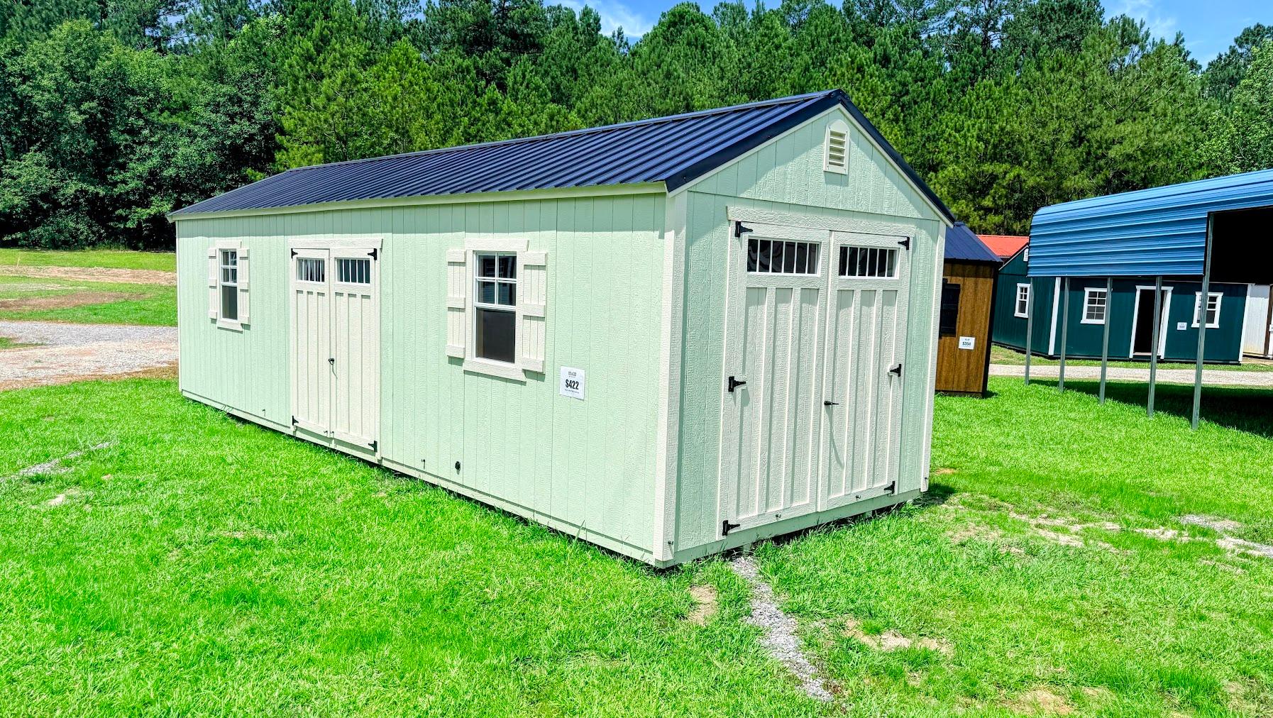 Standard Utility 12x32 portable building in Pale Pine