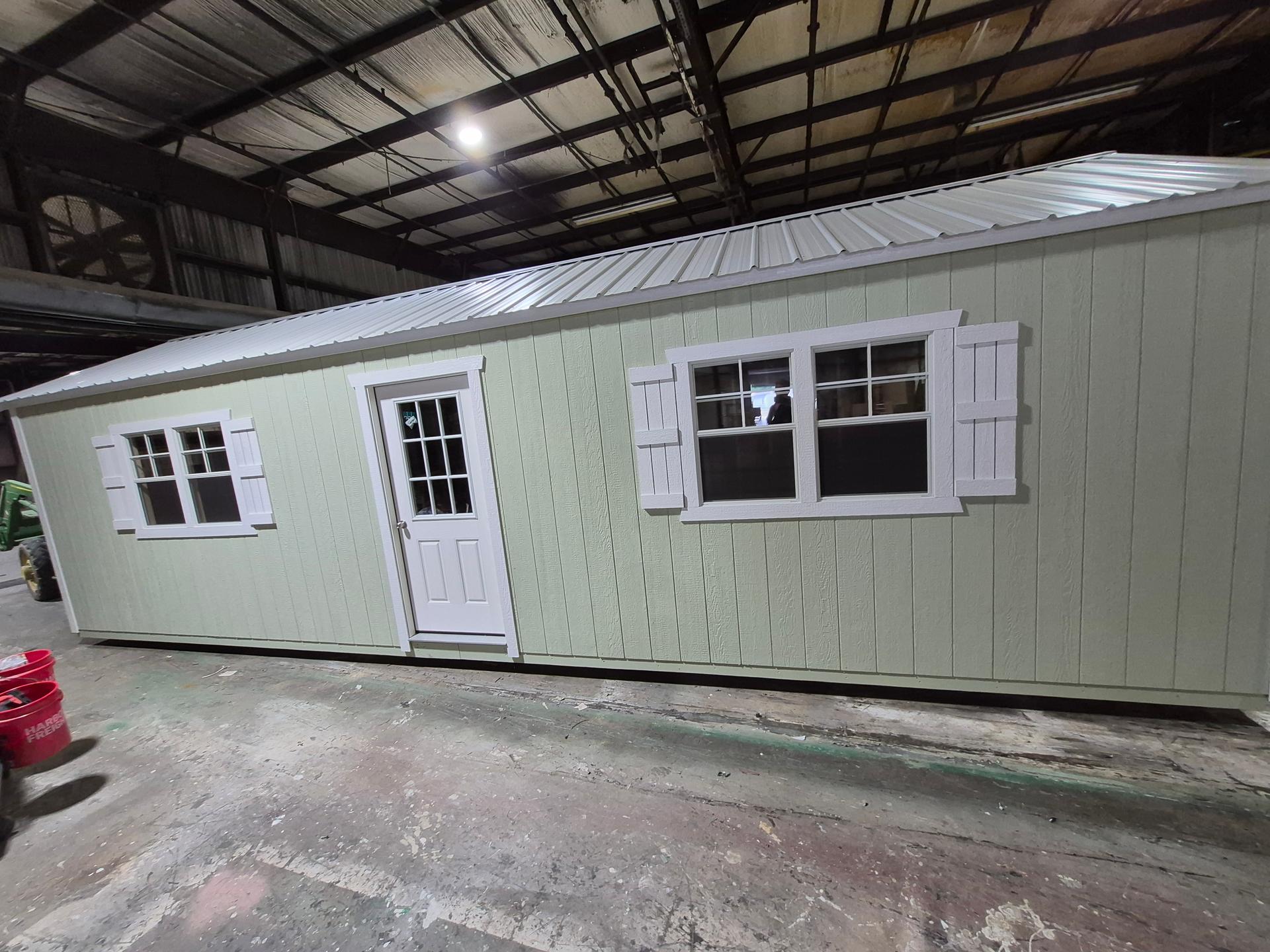 Standard Utility 12x32 portable building in Pale Pine