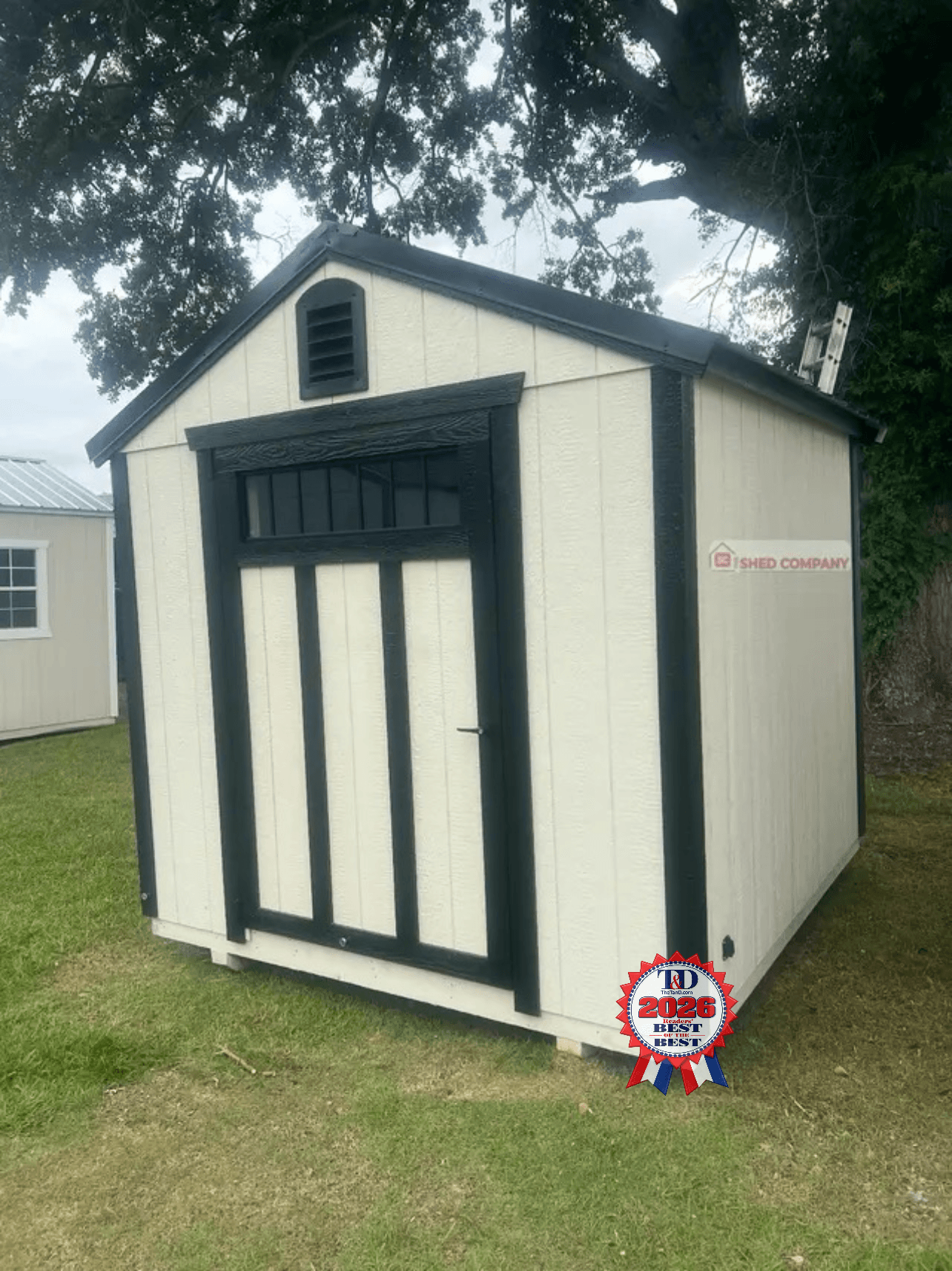 Standard Utility 8x8 portable building in Navajo White