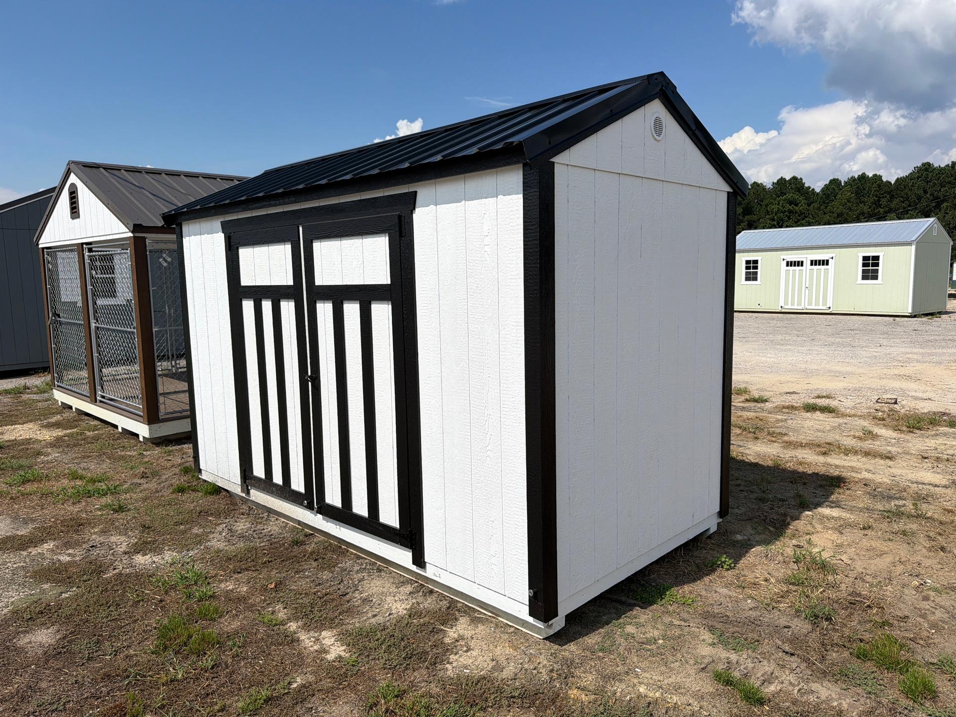 Standard Utility 6x12 portable building in White