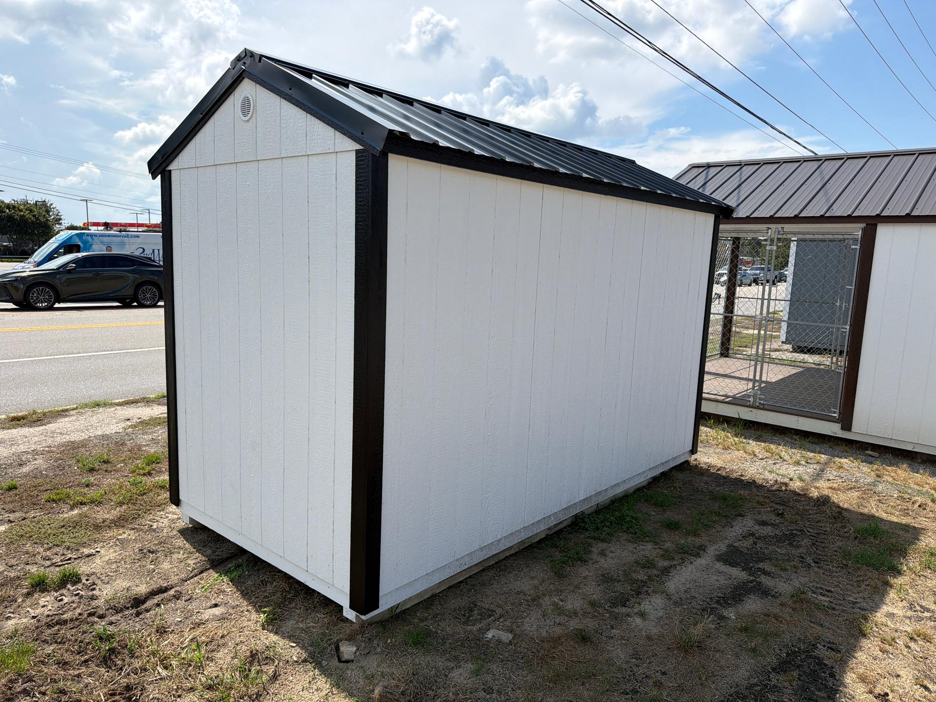 Standard Utility 6x12 portable building in White