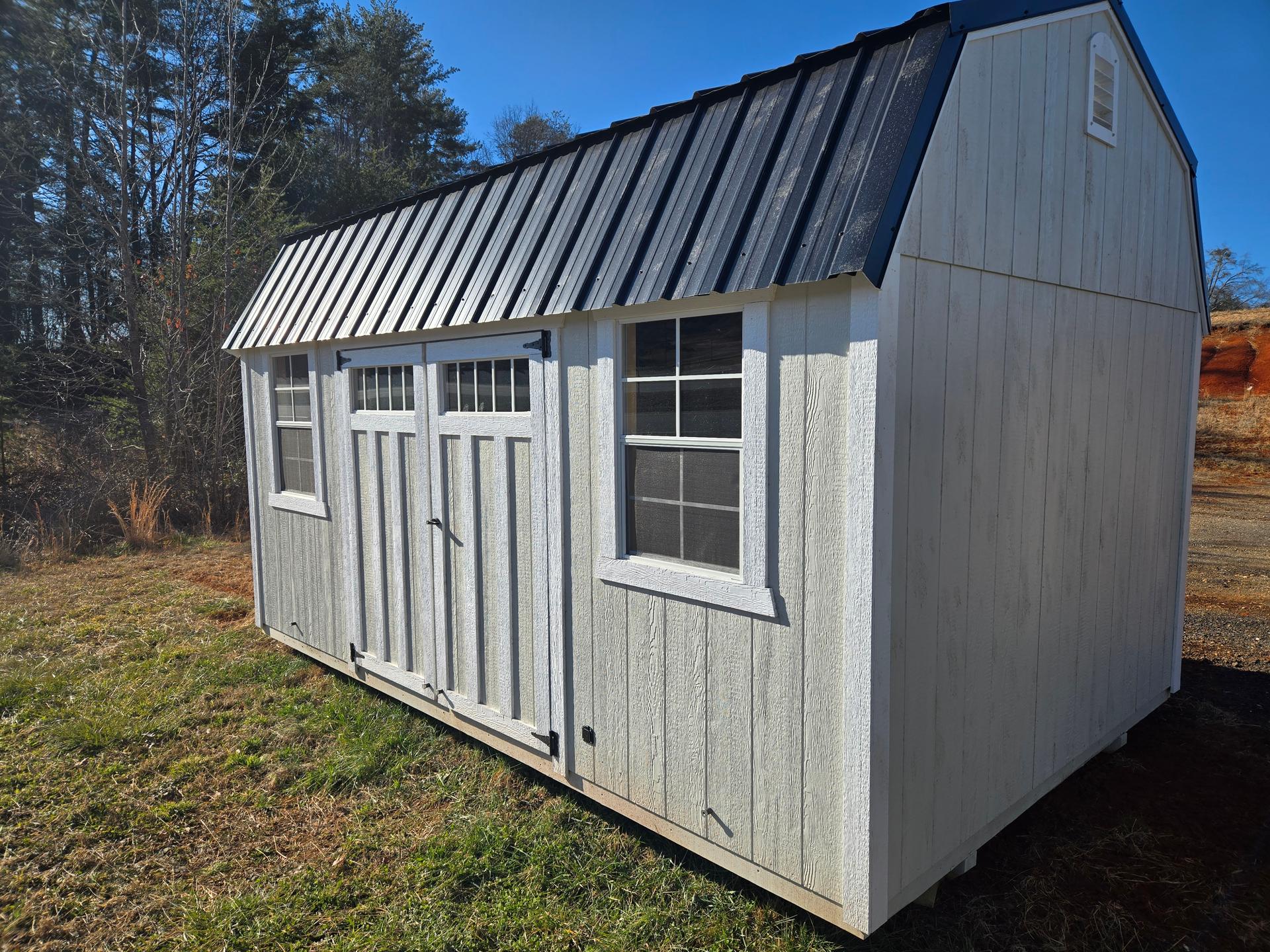 Classic Loft 10x16 portable building in Grey Heron