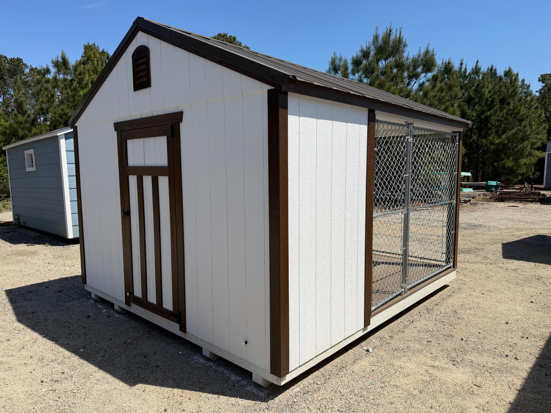 Dog Kennel Not Available For New Builds AT This Time 12x12 portable building in White