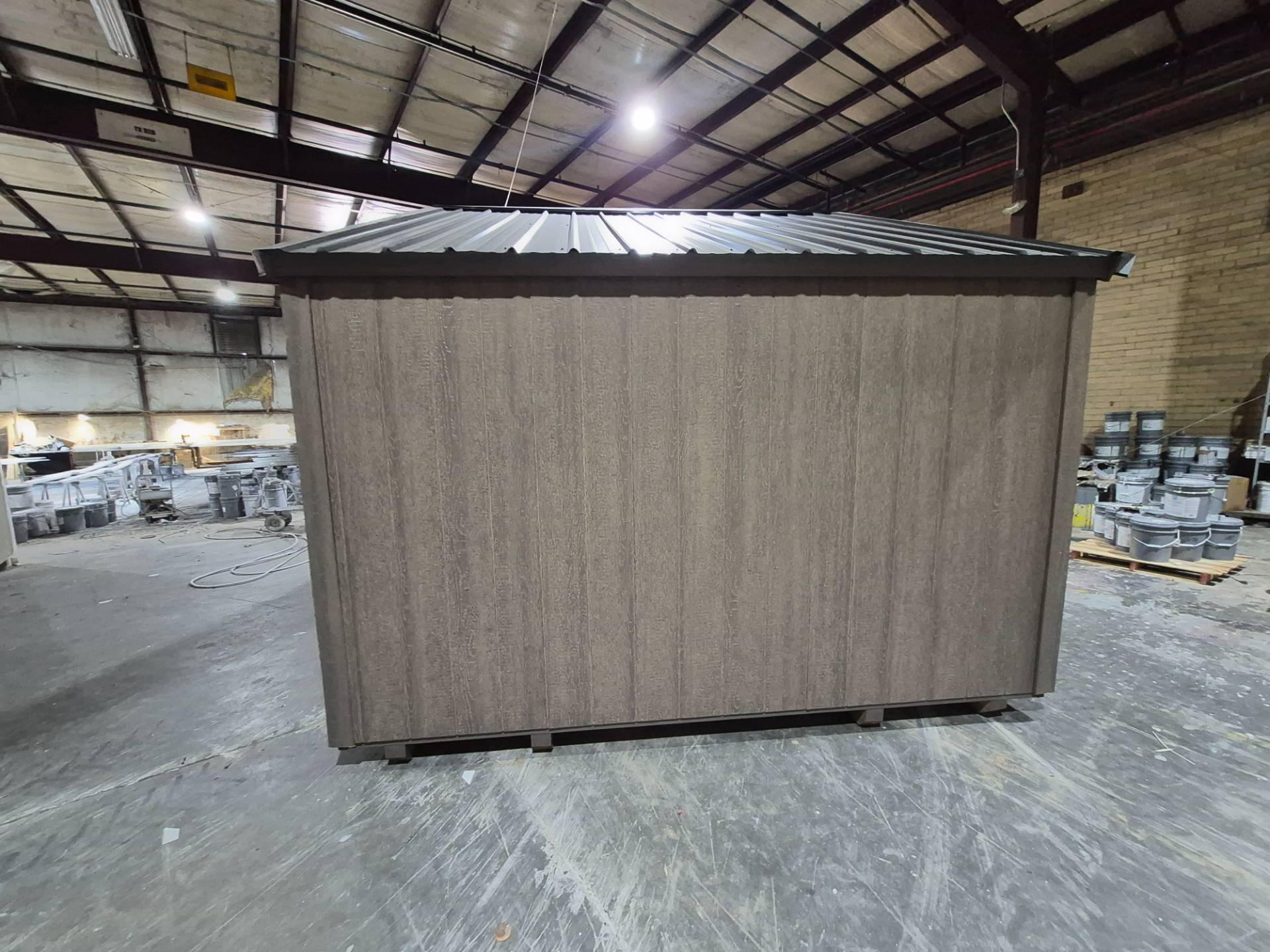 Lite Utility 12x16 portable building in Barnwood Gray