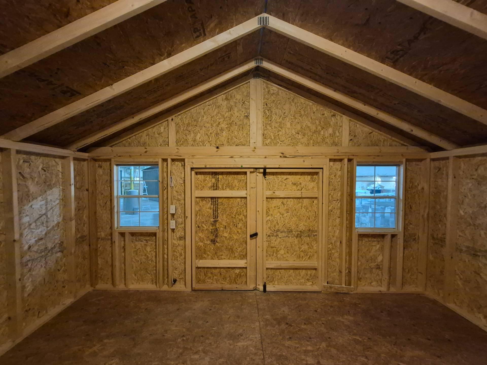 Lite Utility 12x16 portable building in Barnwood Gray
