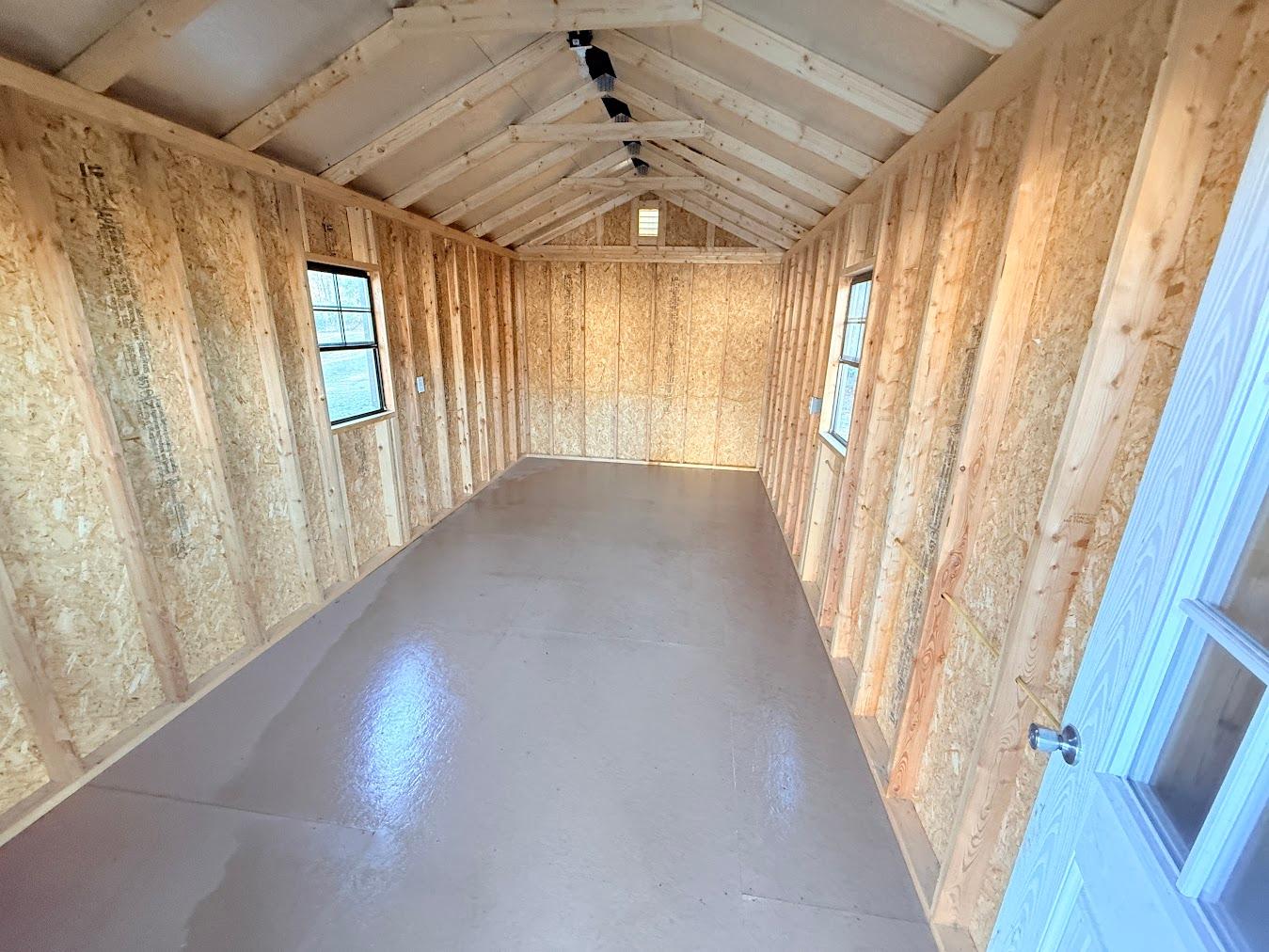 Phoenix Repo 10x24 portable building in Barnwood Grey