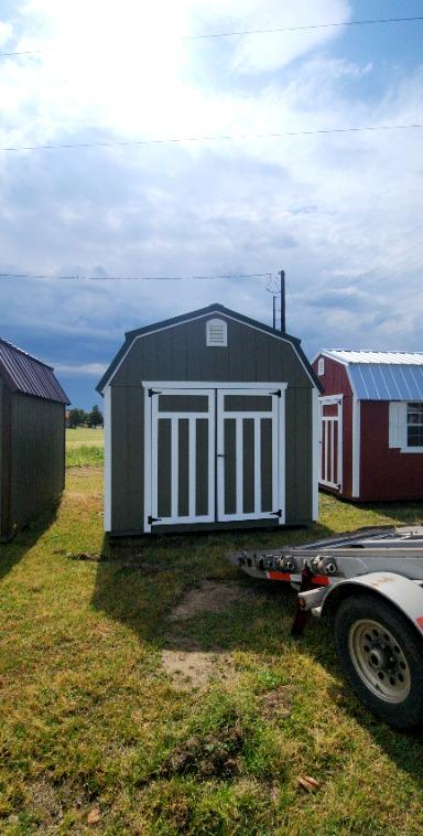 Standard Loft 10x12 portable building in Sage Green