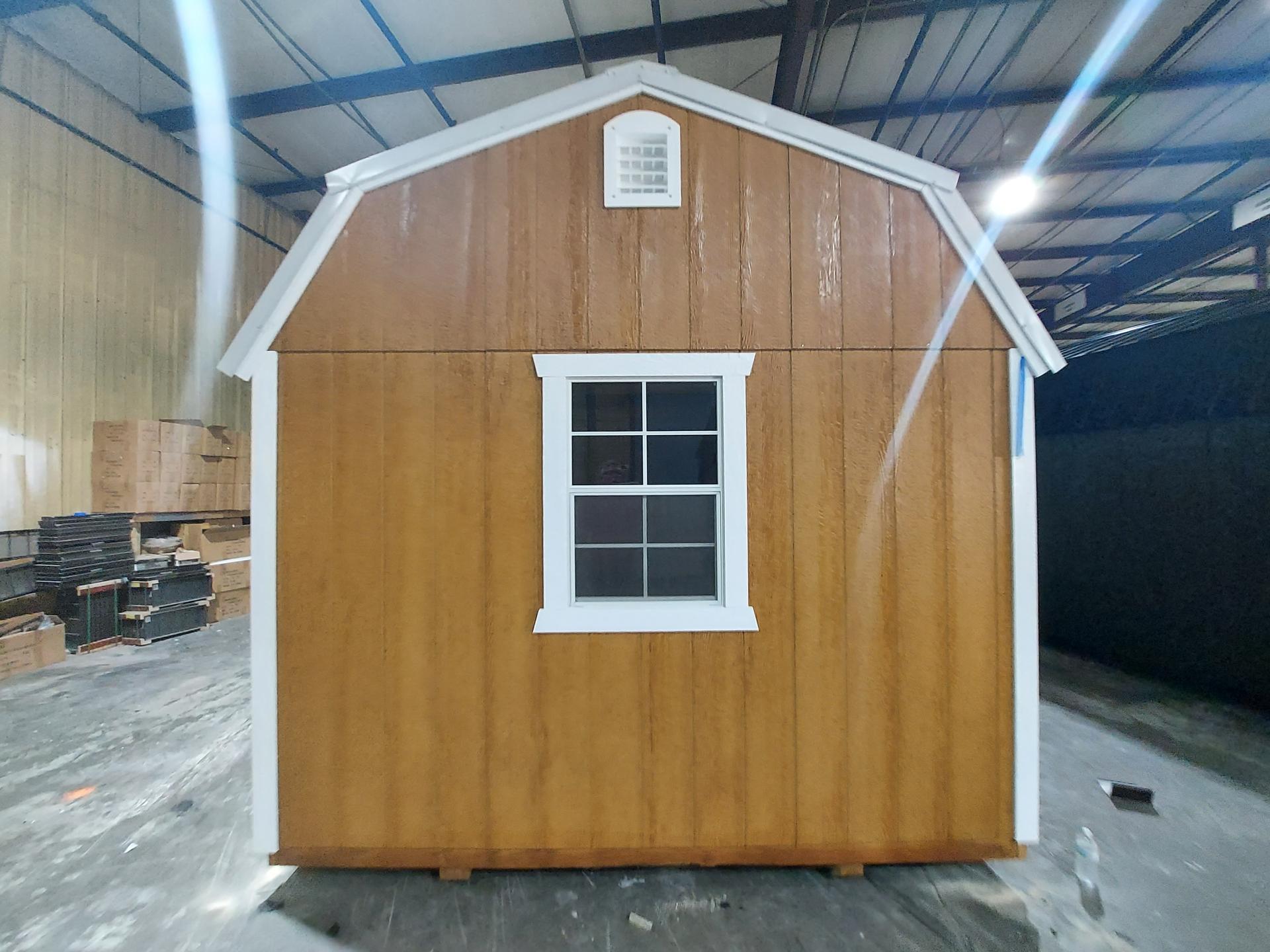 Standard Loft 10x12 portable building in Golden Wheat