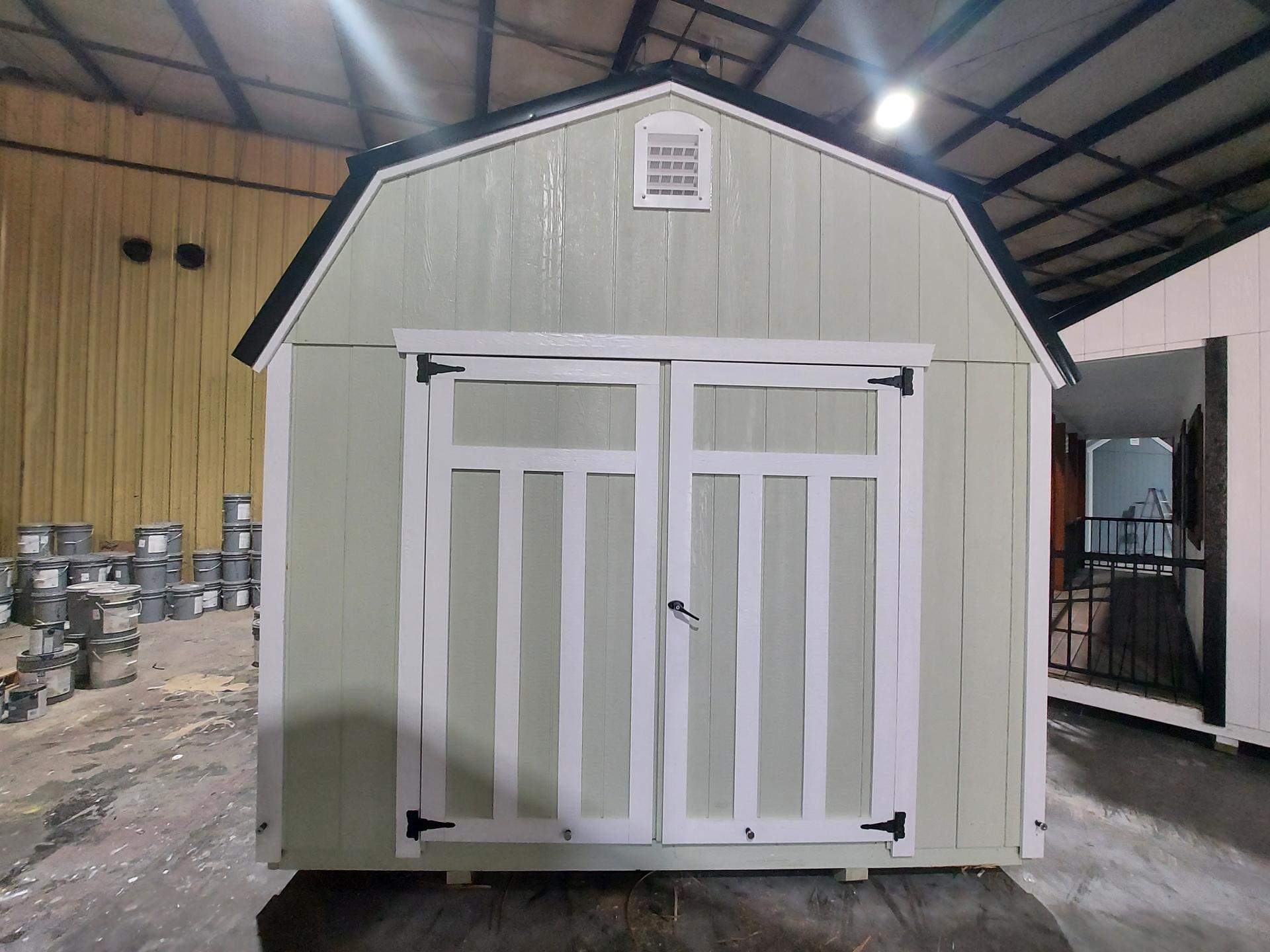 Standard Loft 10x12 portable building in Pale Pine