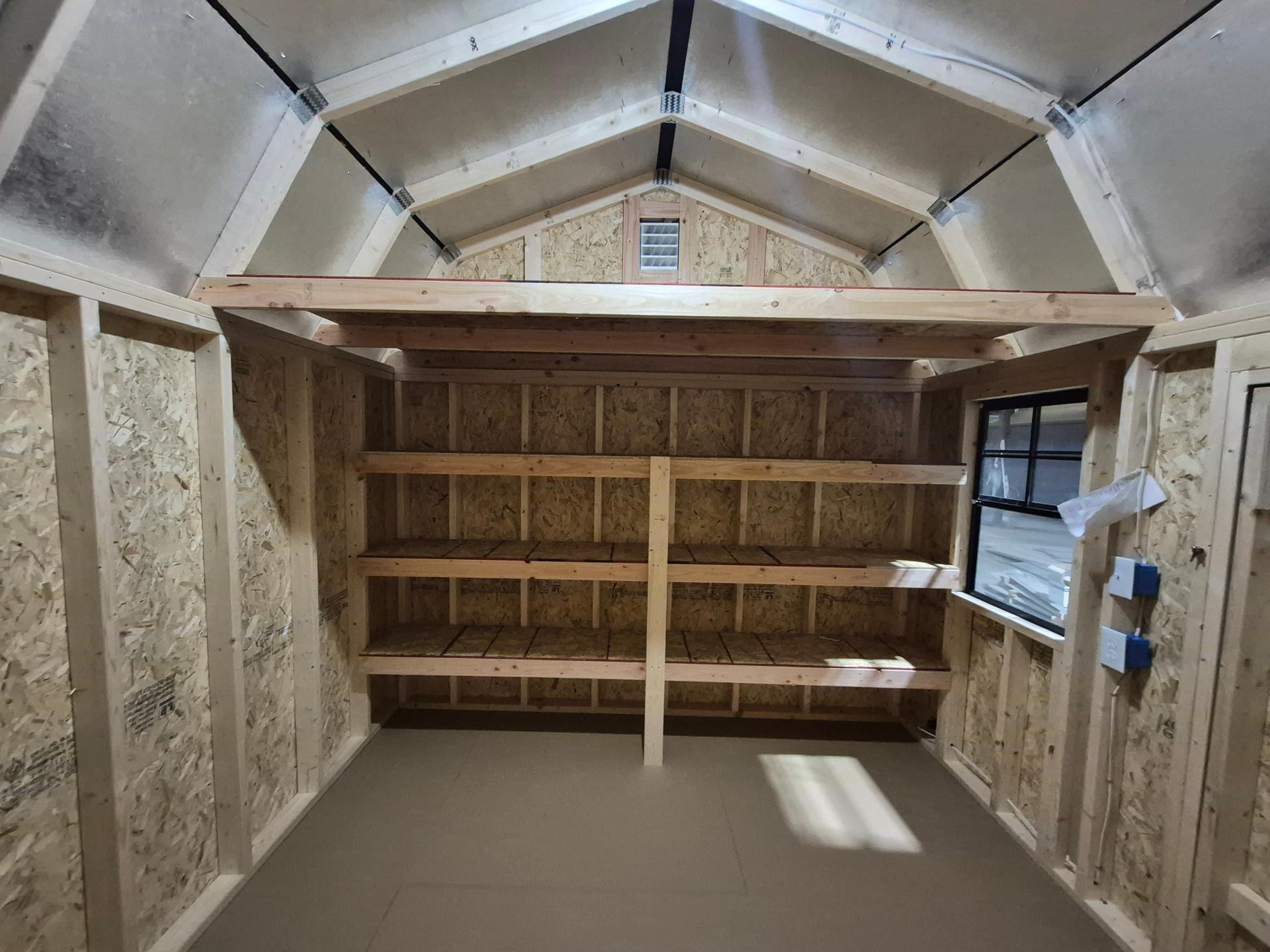 Standard Loft 10x12 portable building in Dark Woods