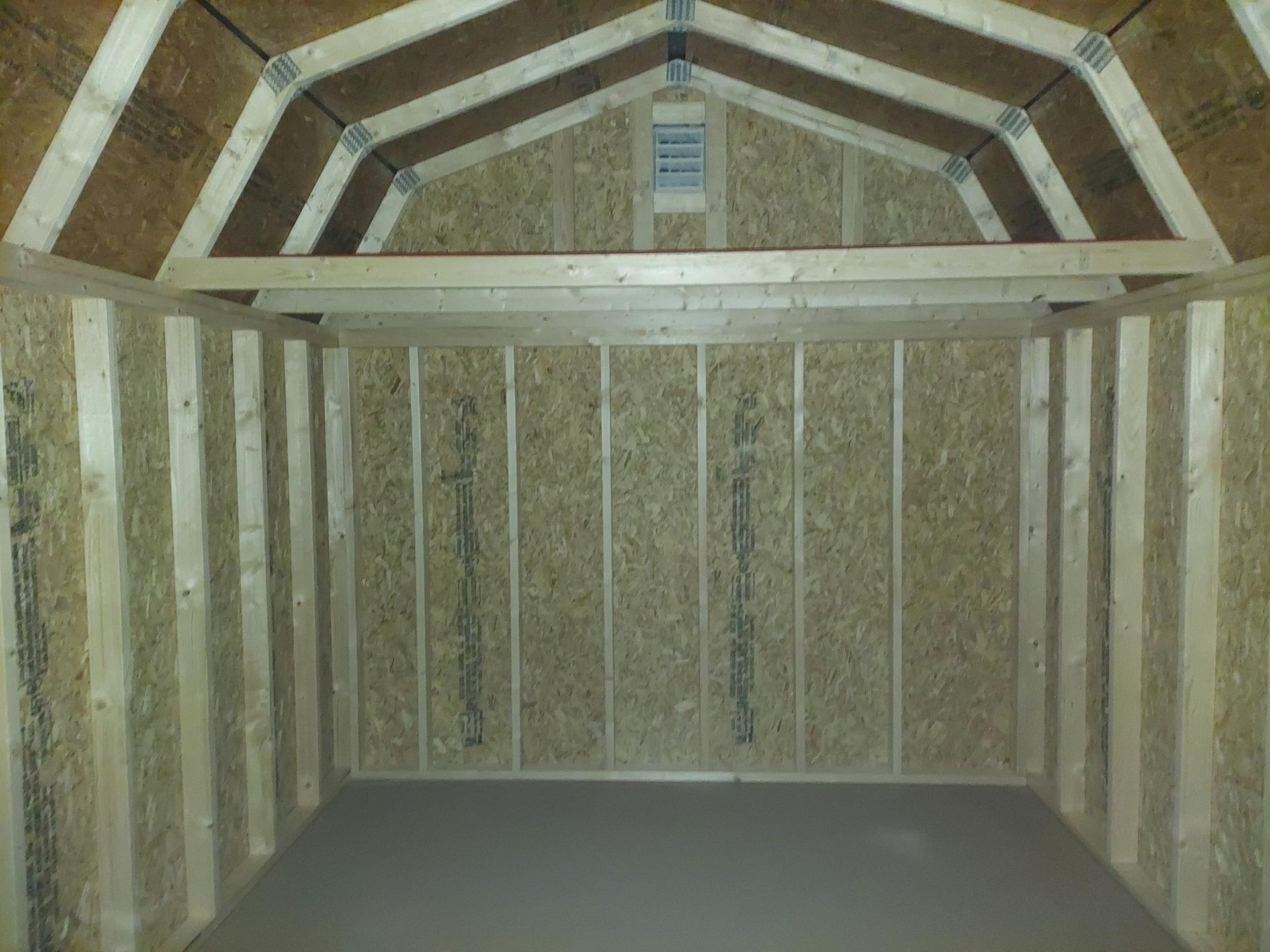 Standard Loft 10x16 portable building in Red