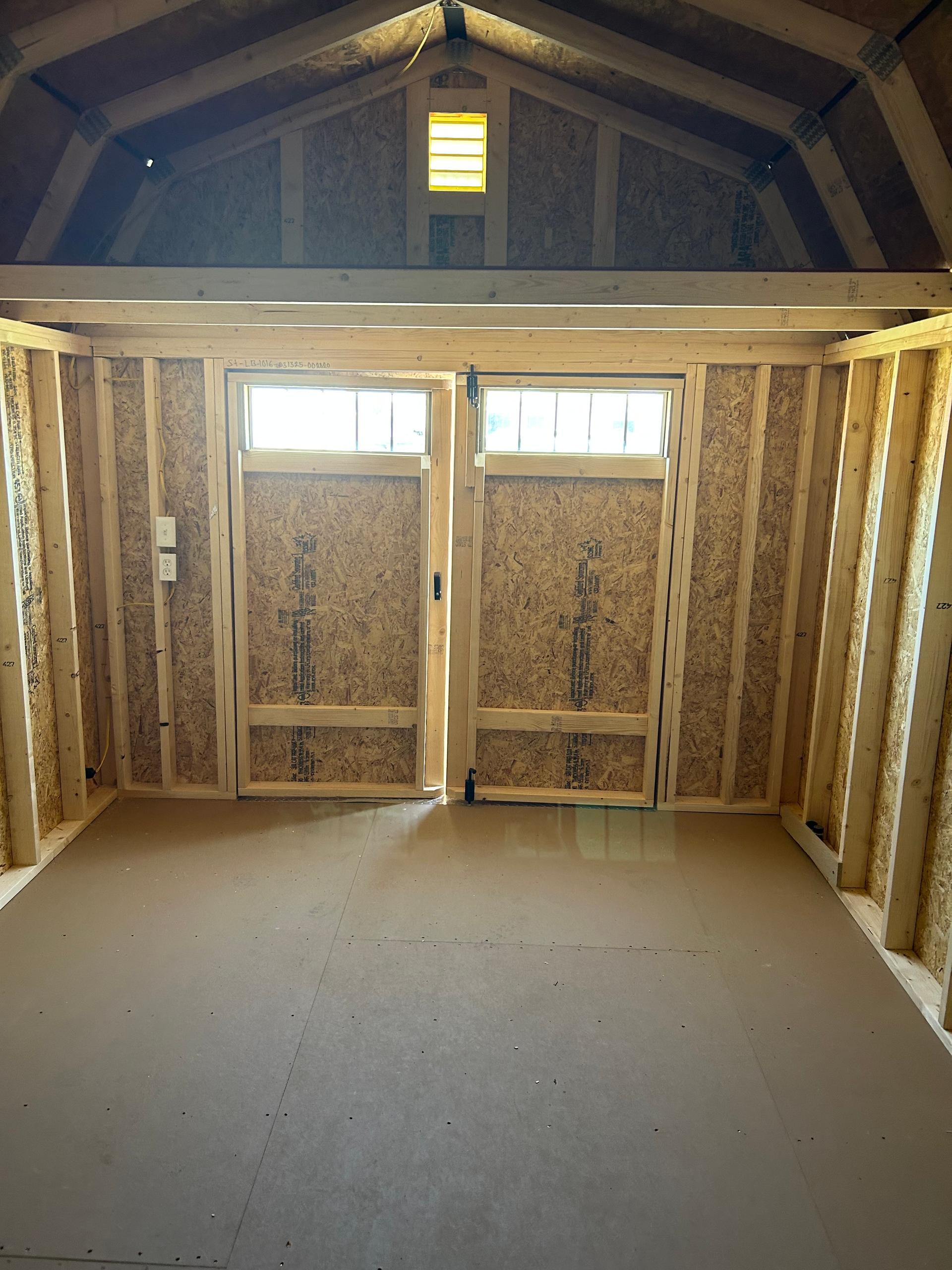 Standard Loft 10x16 portable building in Redwood