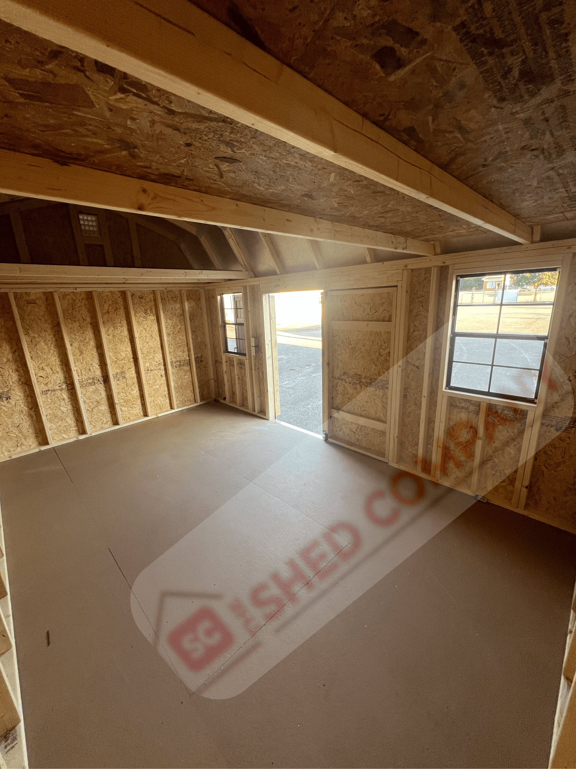 Standard Loft 10x16 portable building in Soft Sage
