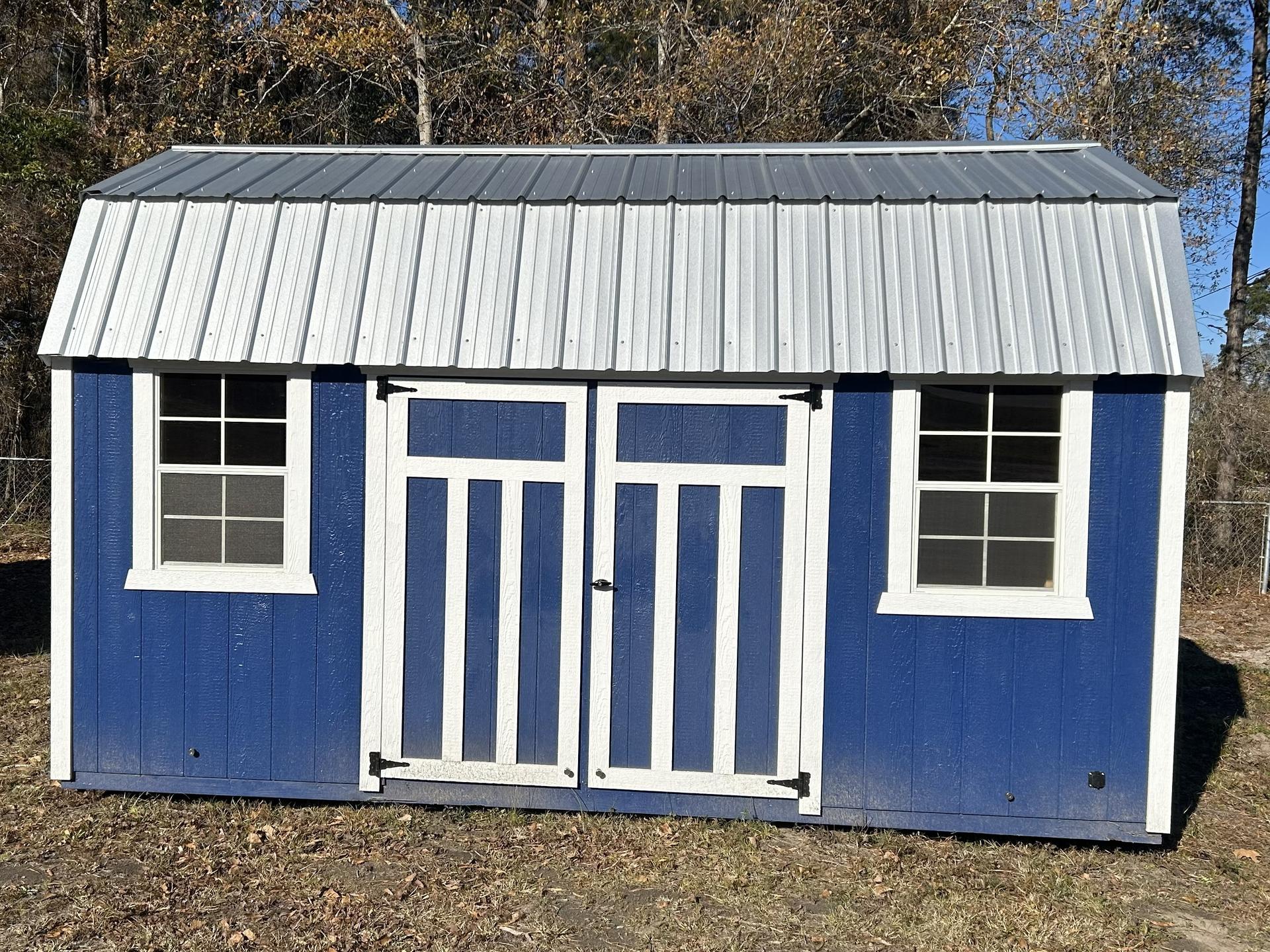 Standard Loft 10x16 portable building in Dress Blues