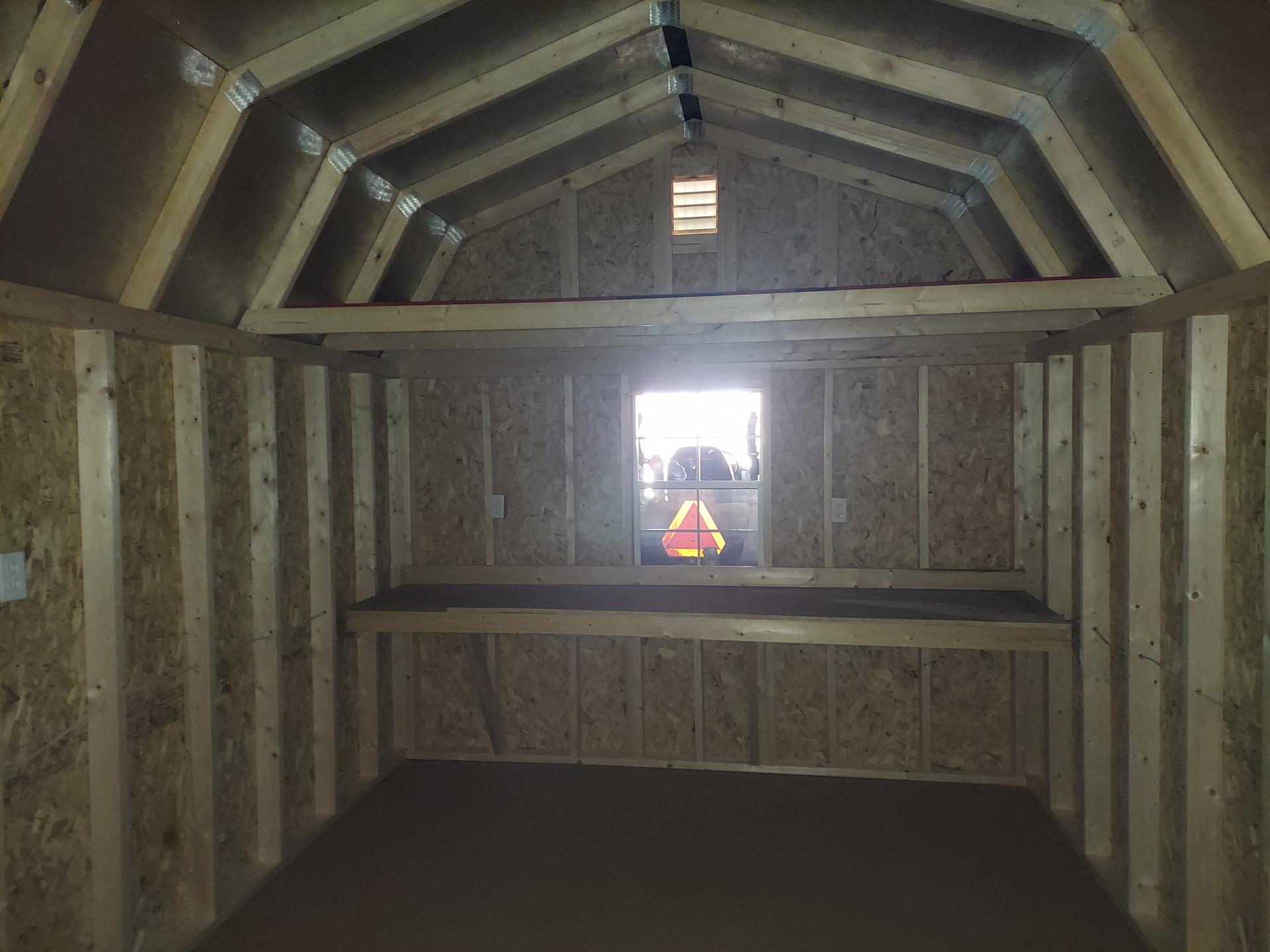 Standard Loft 10x16 portable building in Golden Wheat